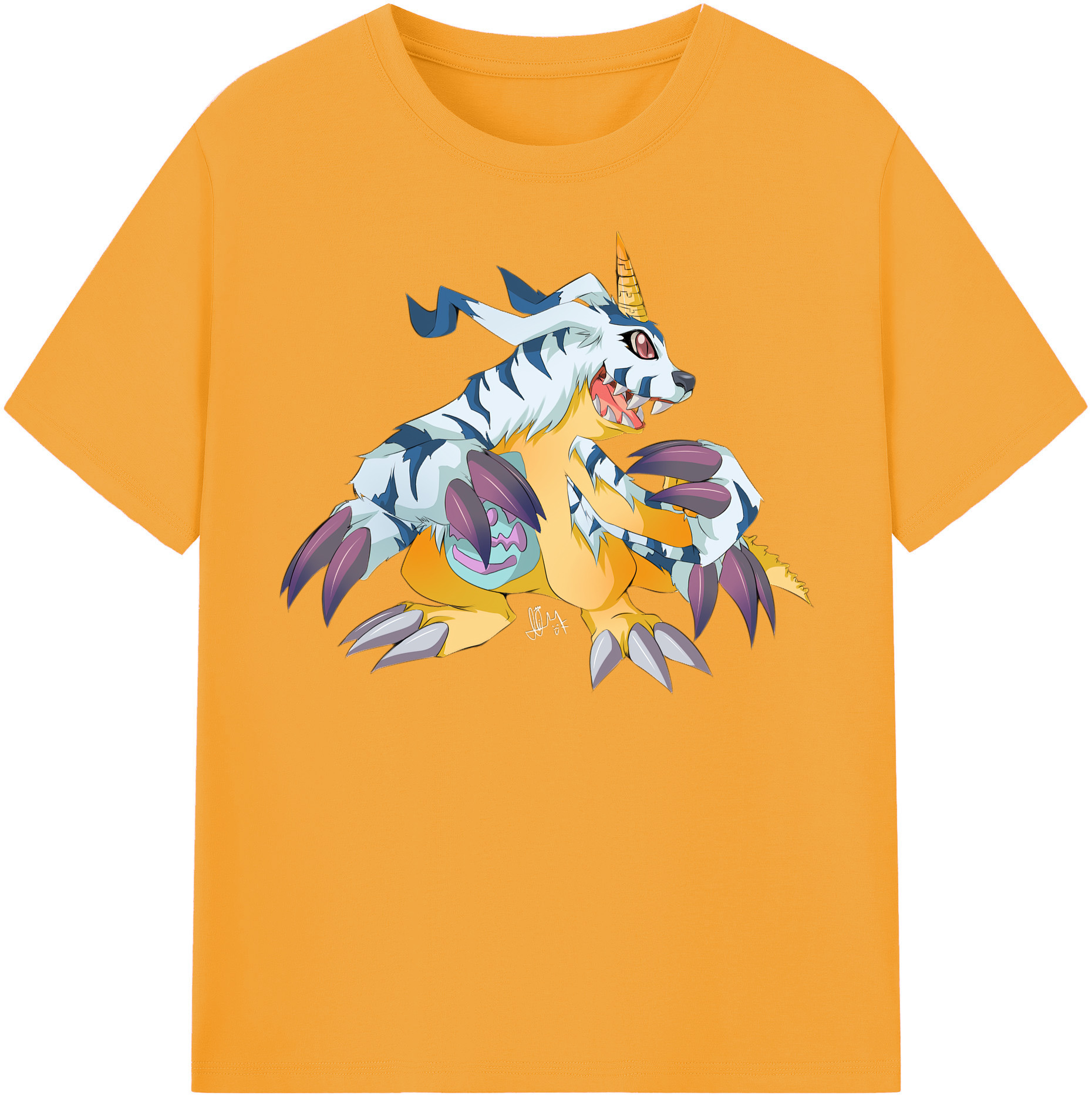 （画像用） Digimon デジタルモンスター/デジモン 綿100％半袖Tシャツ（フロントプリント）