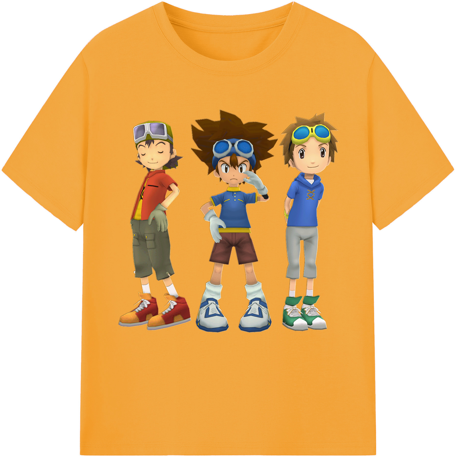 （画像用） Digimon デジタルモンスター/デジモン 綿100％半袖Tシャツ（フロントプリント）