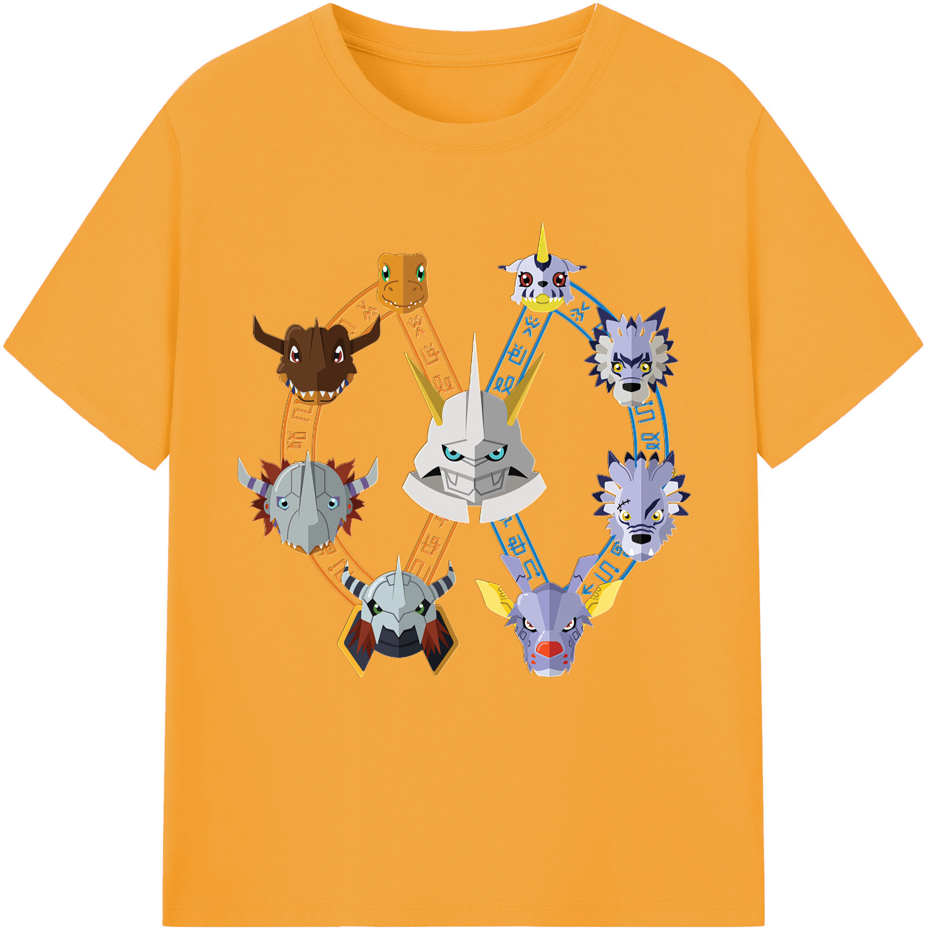（画像用） Digimon デジタルモンスター/デジモン 綿100％半袖Tシャツ（フロントプリント）