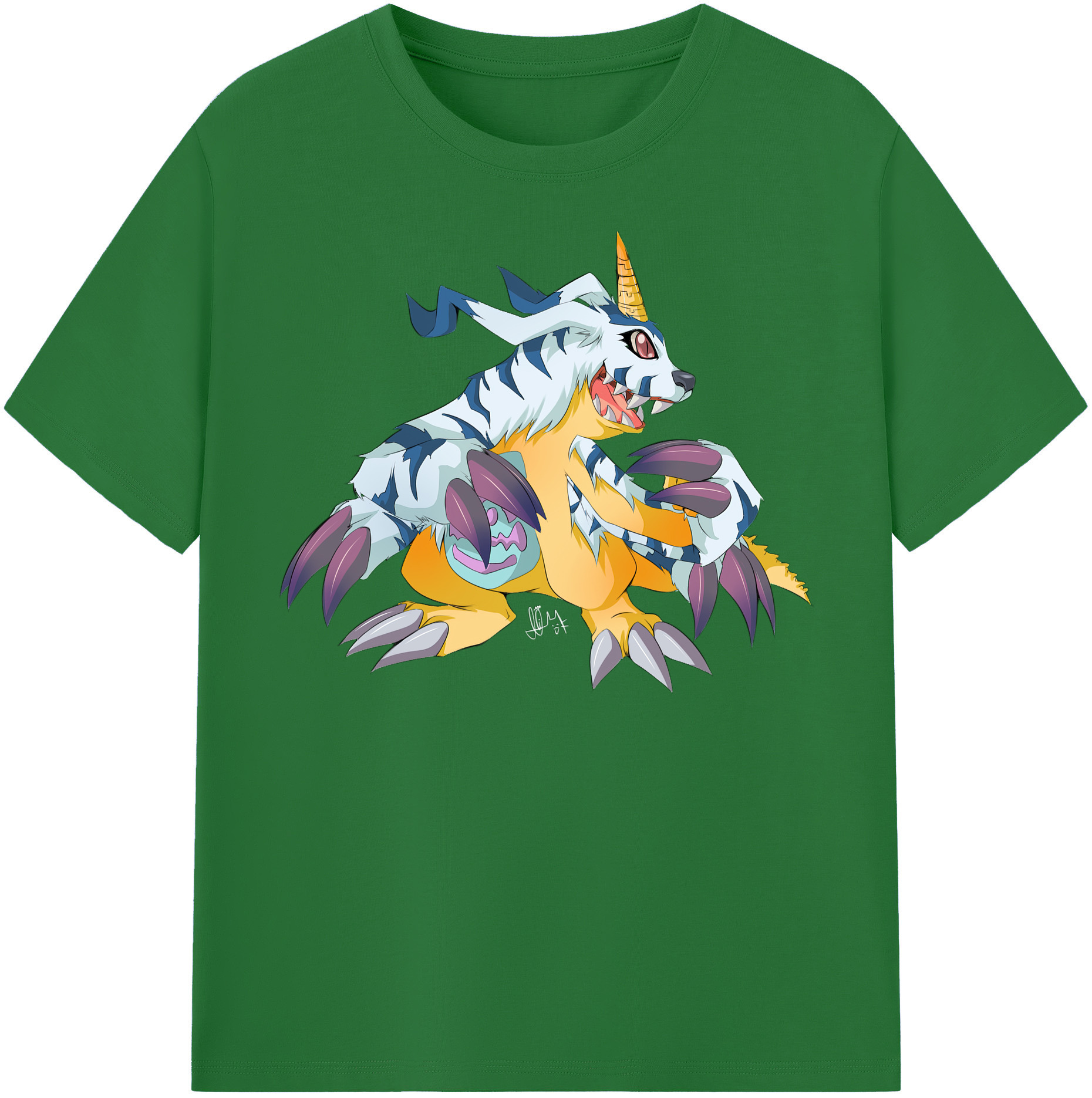 （画像用） Digimon デジタルモンスター/デジモン 綿100％半袖Tシャツ（フロントプリント）