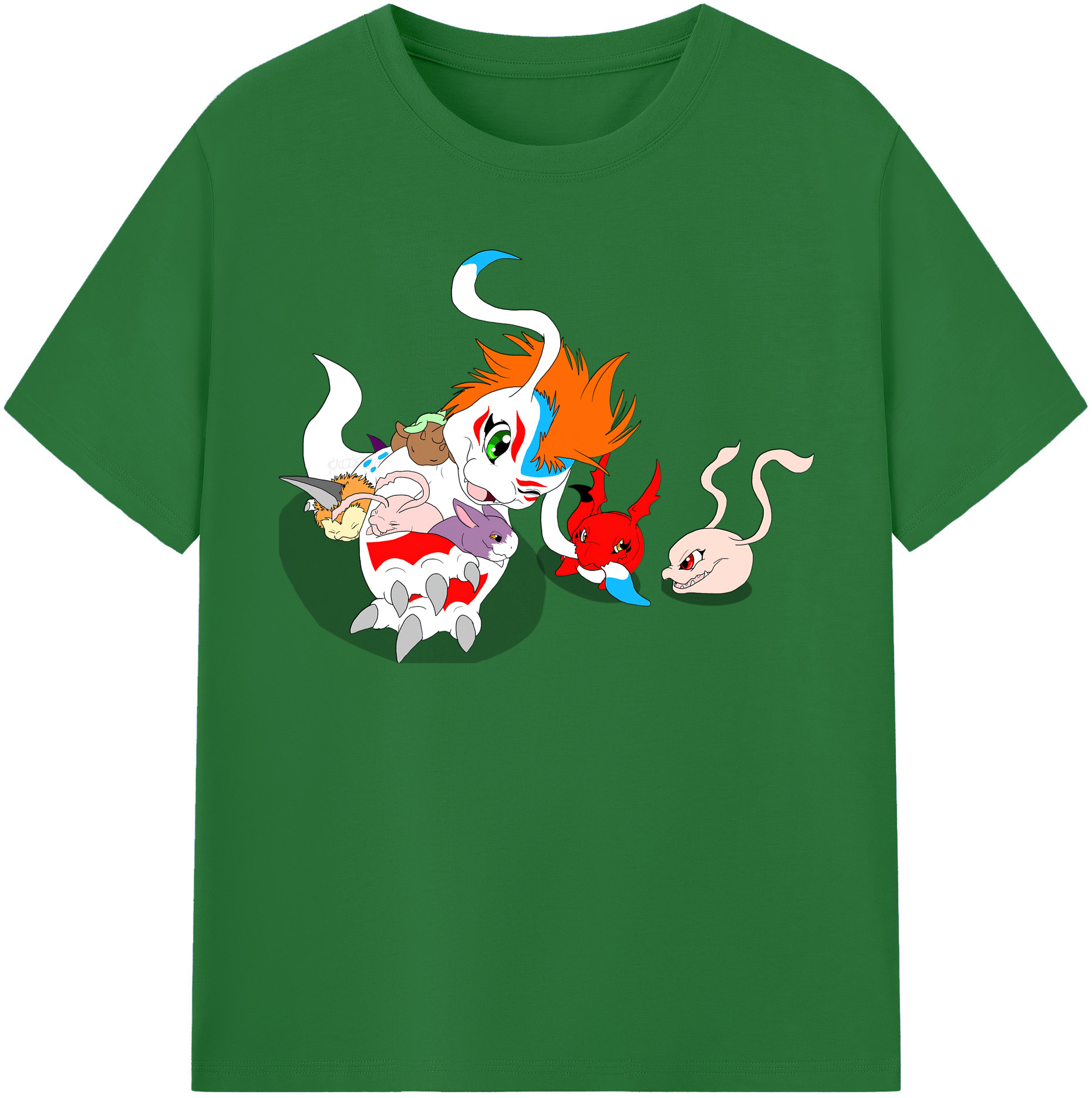 （画像用） Digimon デジタルモンスター/デジモン 綿100％半袖Tシャツ（フロントプリント）