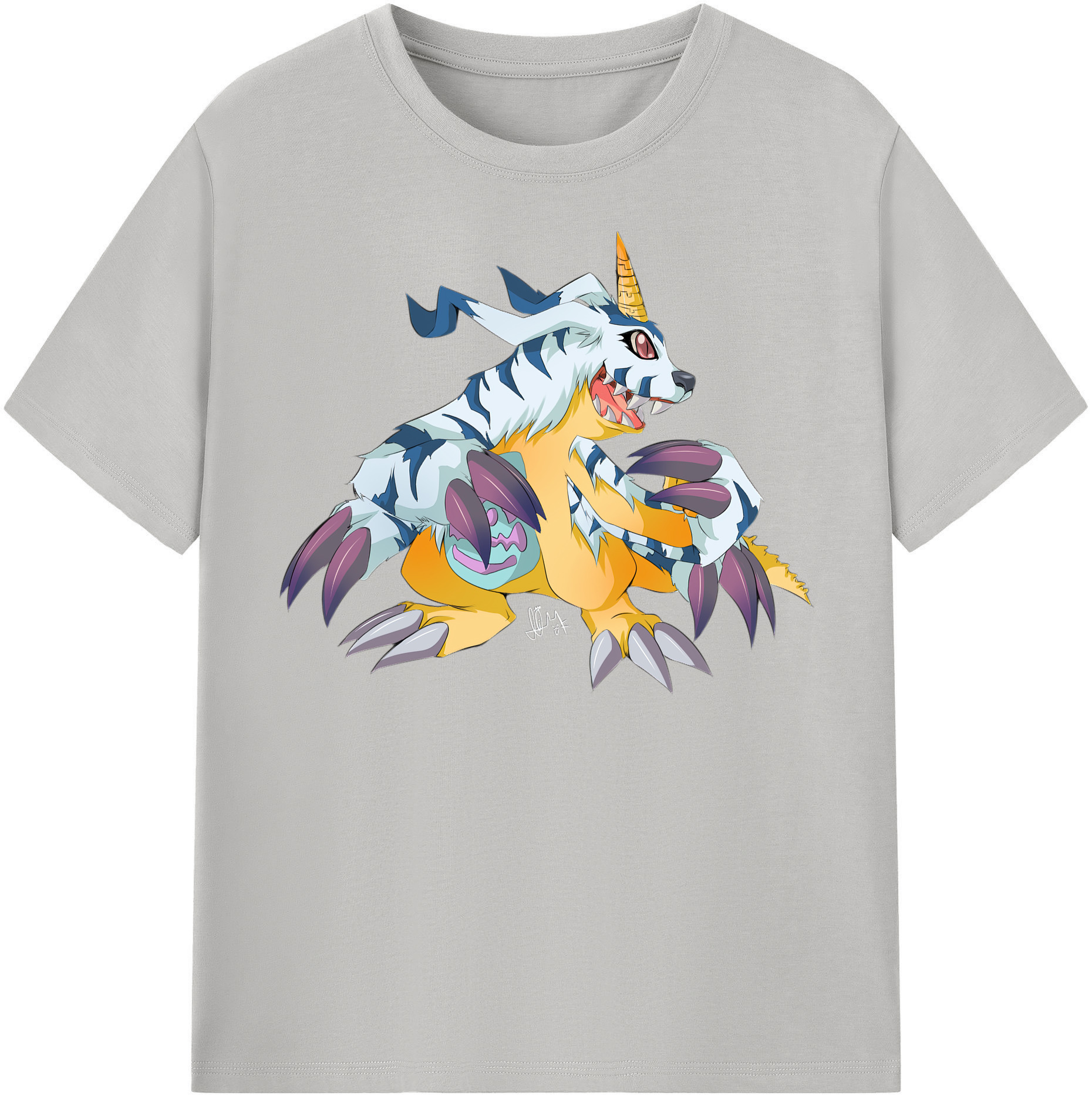（画像用） Digimon デジタルモンスター/デジモン 綿100％半袖Tシャツ（フロントプリント）