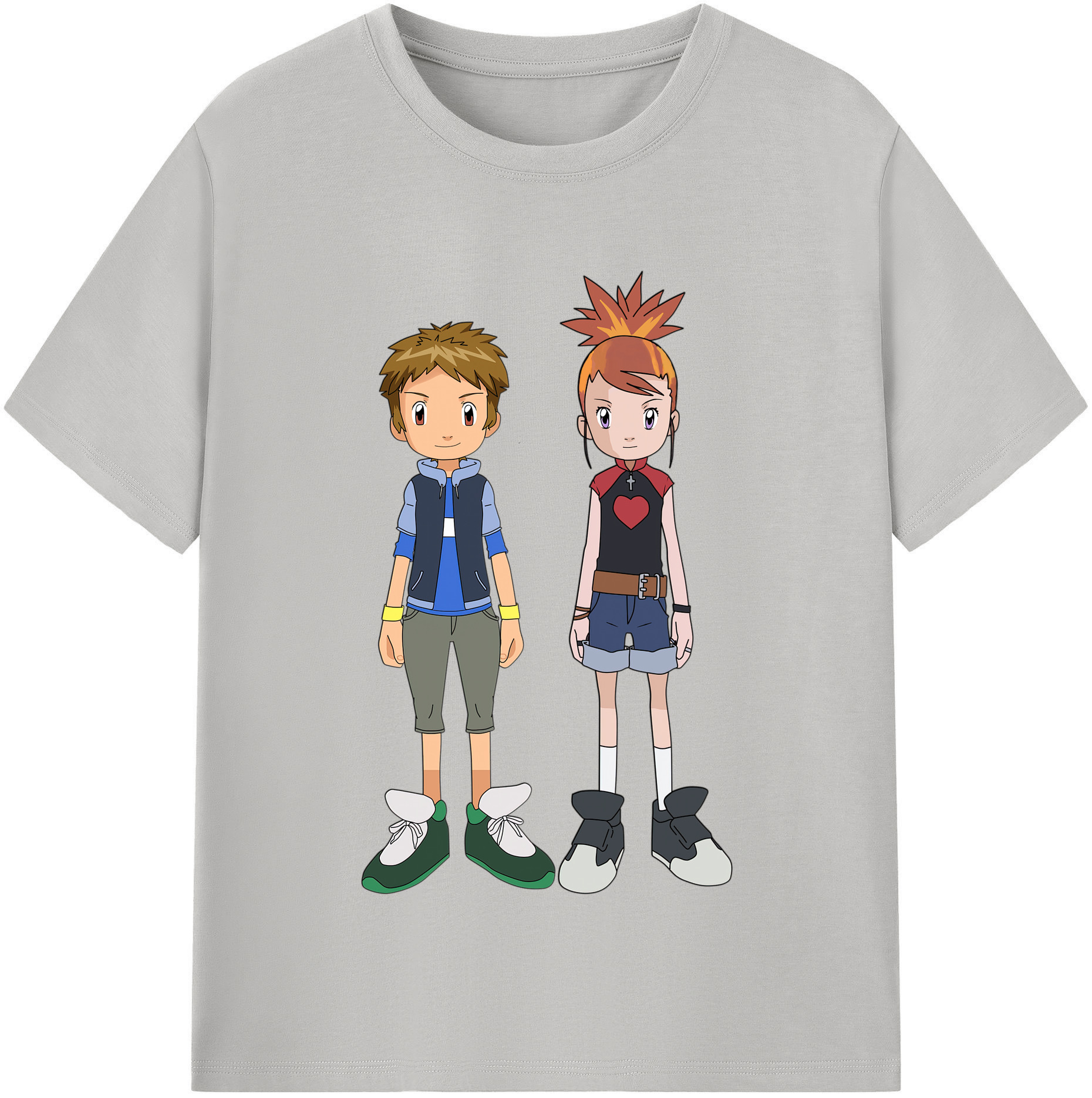（画像用） Digimon デジタルモンスター/デジモン 綿100％半袖Tシャツ（フロントプリント）