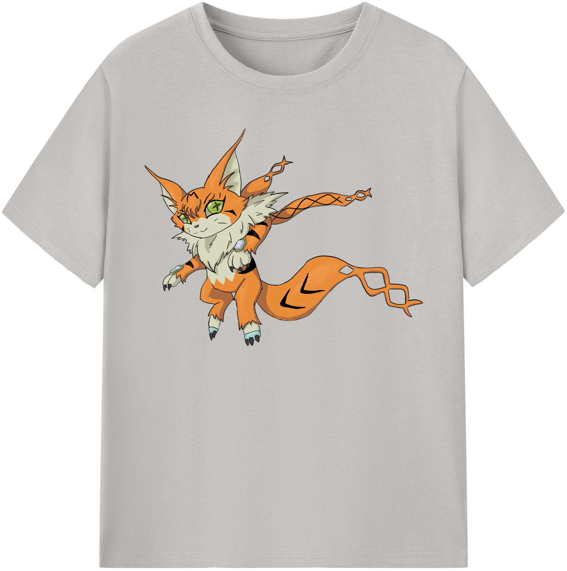 （画像用） Digimon デジタルモンスター/デジモン 綿100％半袖Tシャツ（フロントプリント）