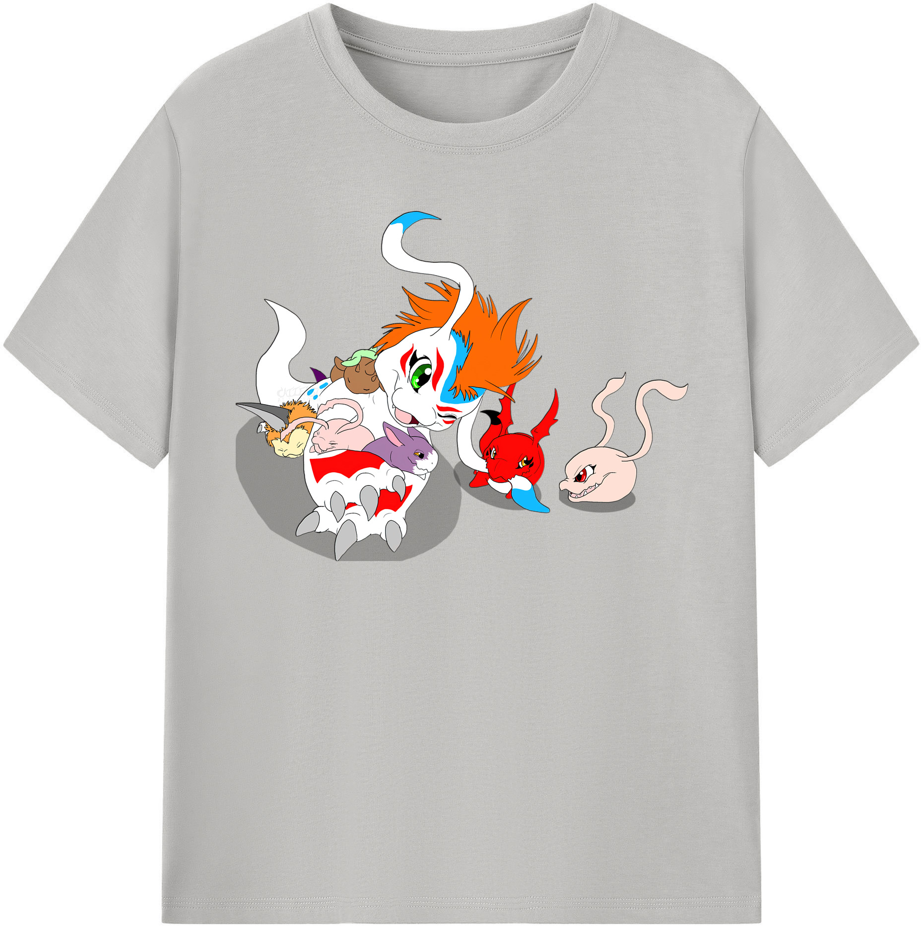 （画像用） Digimon デジタルモンスター/デジモン 綿100％半袖Tシャツ（フロントプリント）