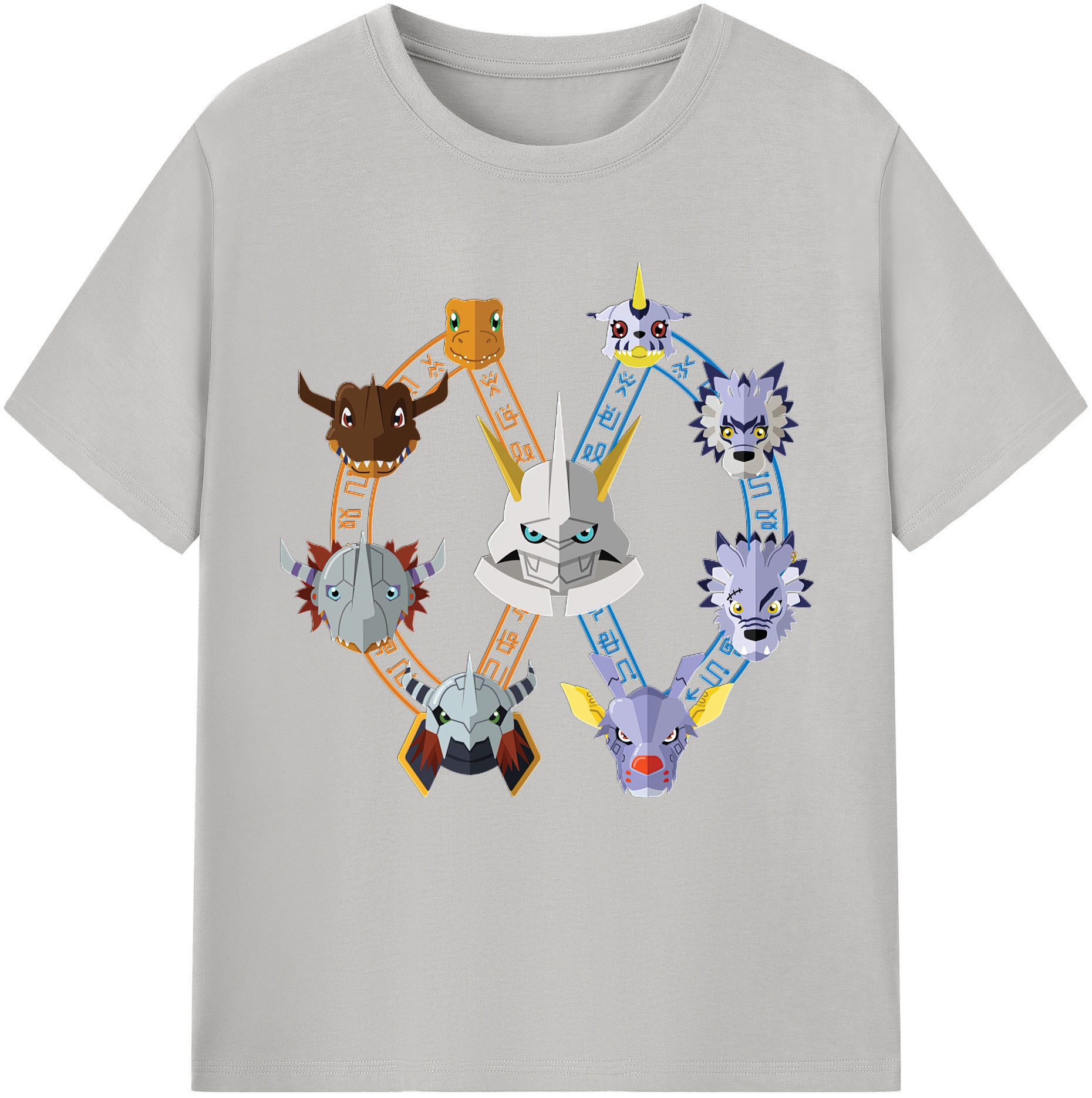 （画像用） Digimon デジタルモンスター/デジモン 綿100％半袖Tシャツ（フロントプリント）