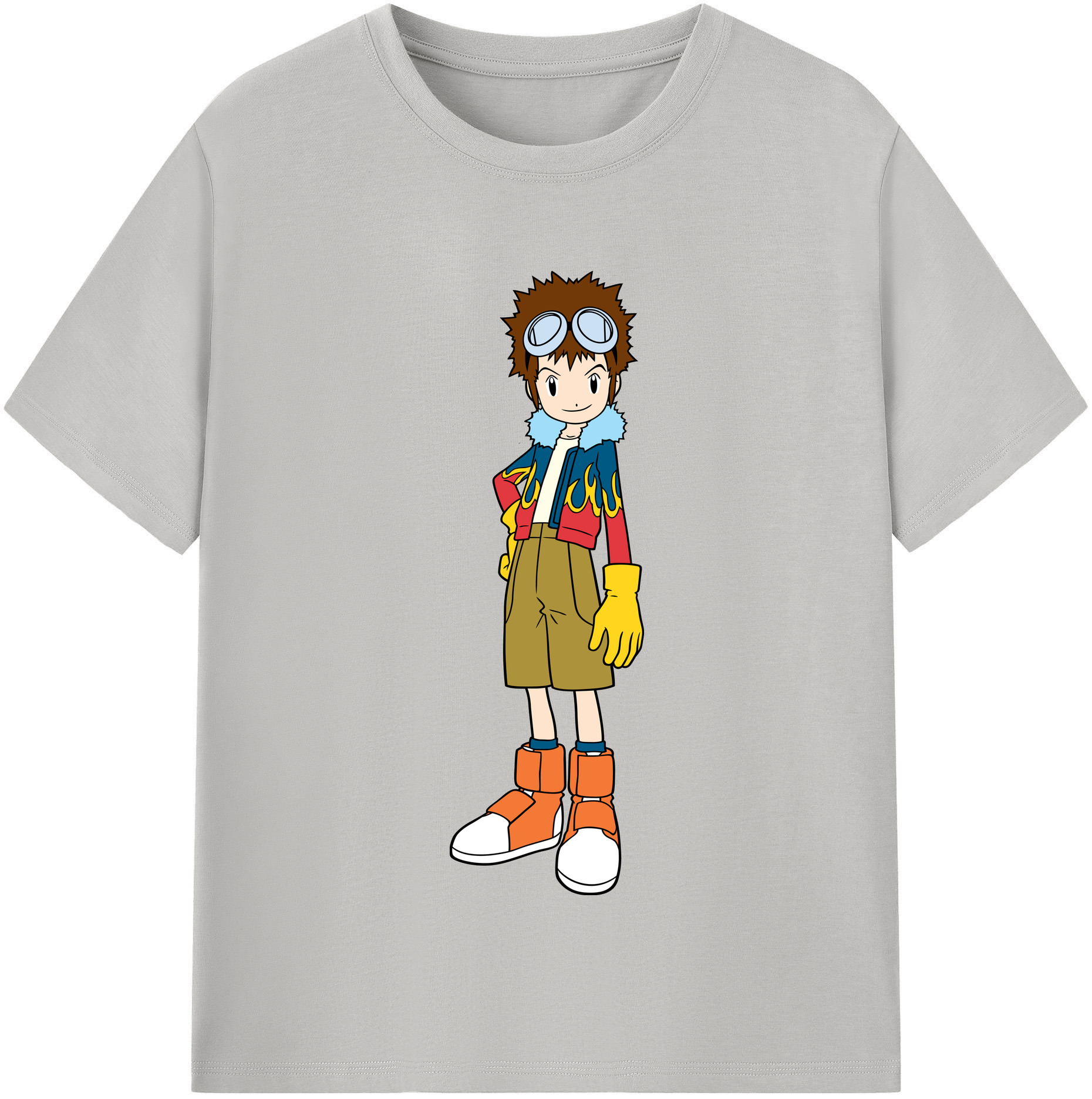 （画像用） Digimon デジタルモンスター/デジモン 綿100％半袖Tシャツ（フロントプリント）