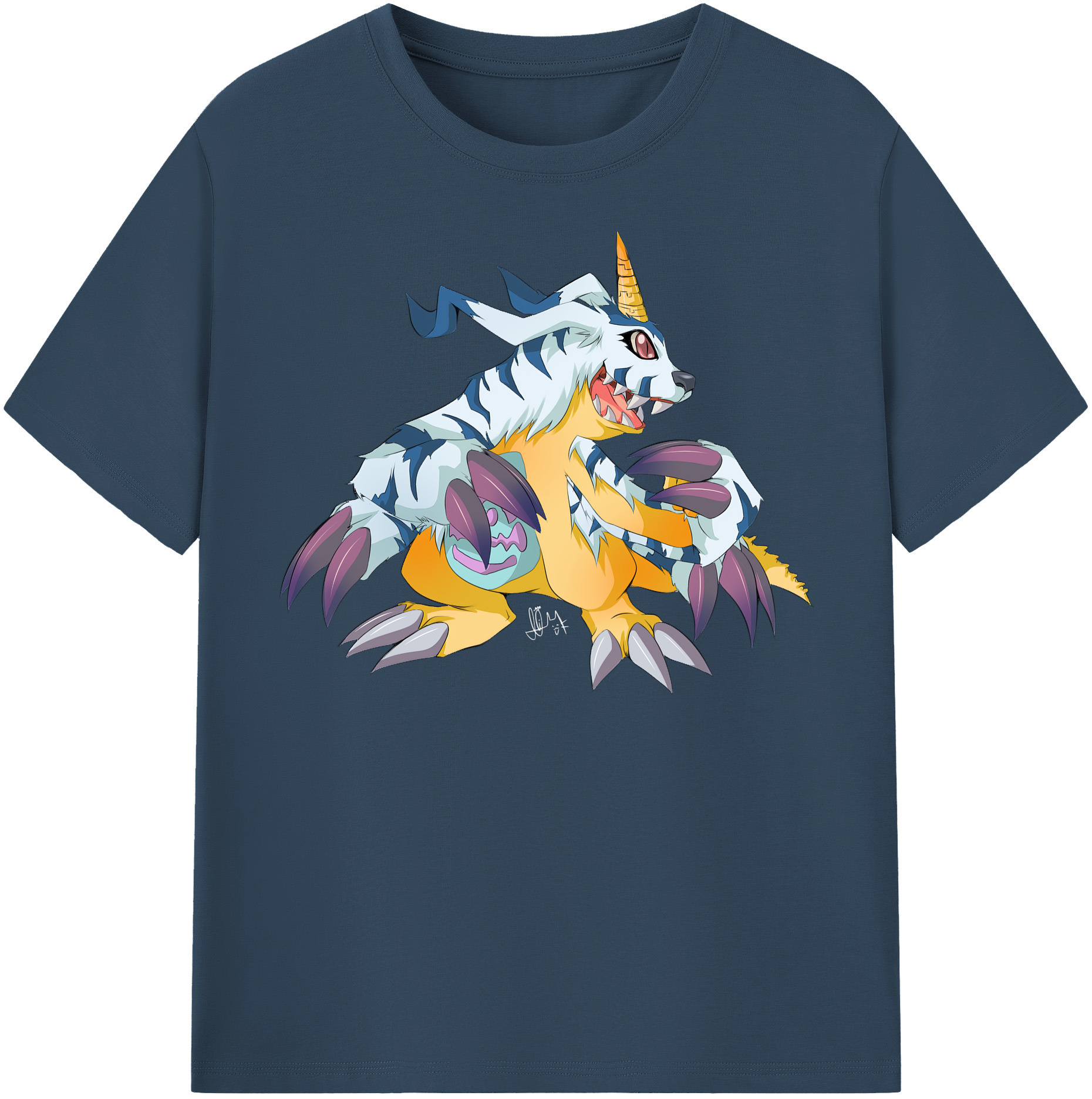 （画像用） Digimon デジタルモンスター/デジモン 綿100％半袖Tシャツ（フロントプリント）