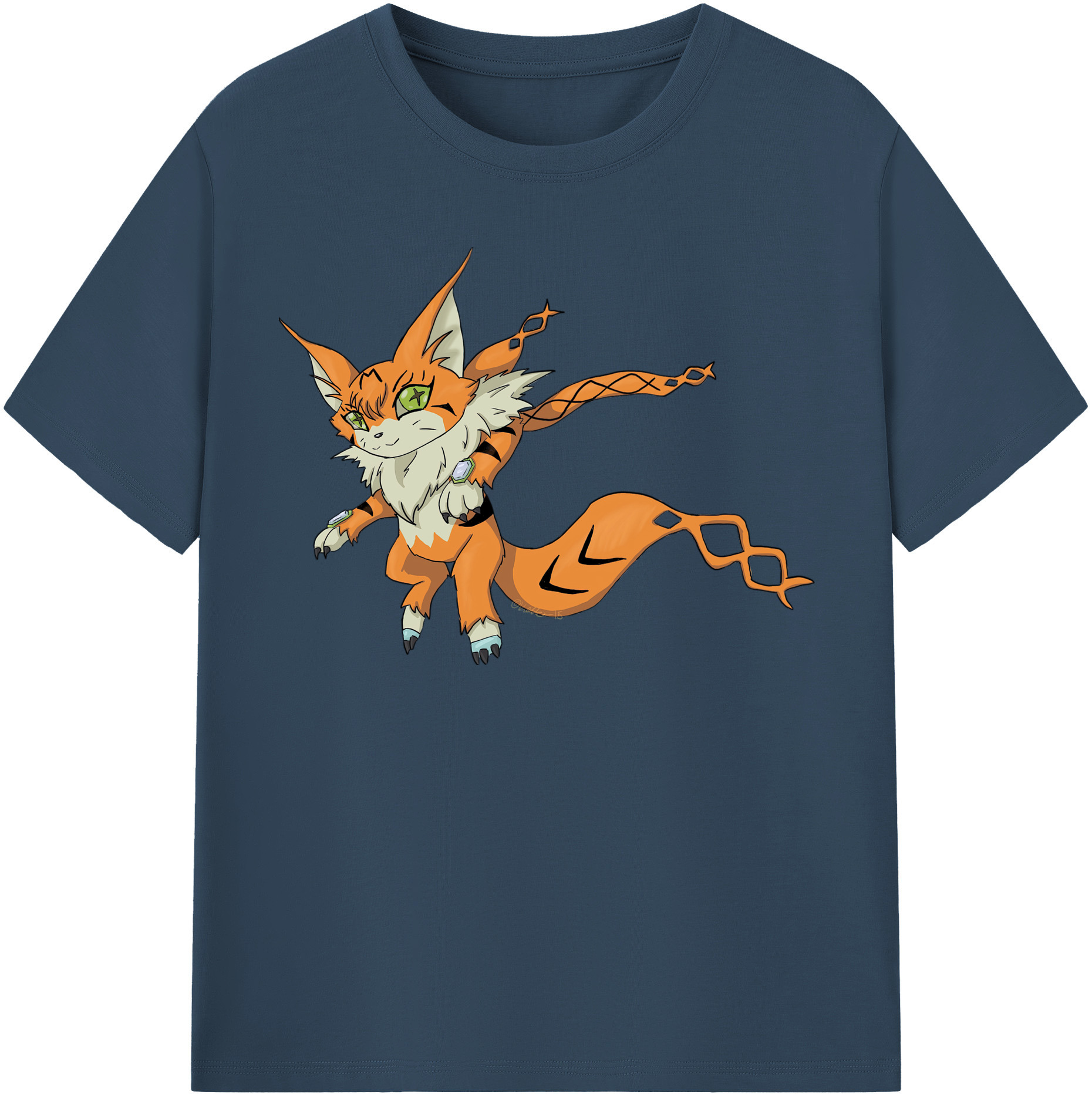 （画像用） Digimon デジタルモンスター/デジモン 綿100％半袖Tシャツ（フロントプリント）