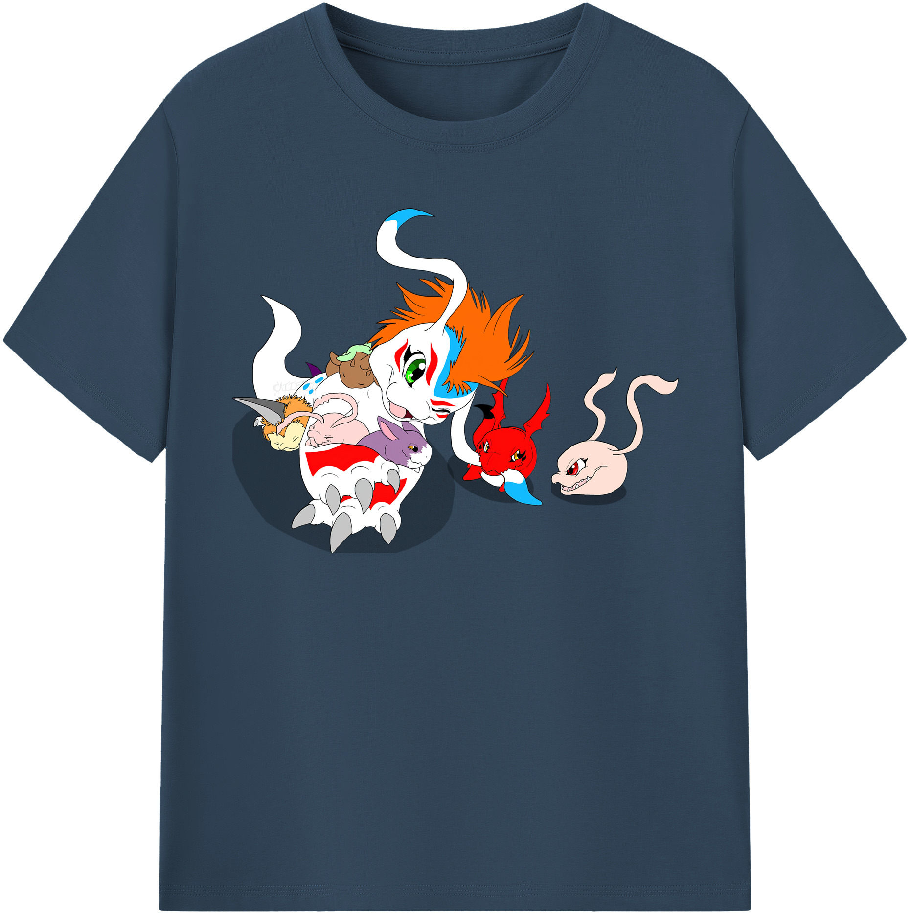 （画像用） Digimon デジタルモンスター/デジモン 綿100％半袖Tシャツ（フロントプリント）