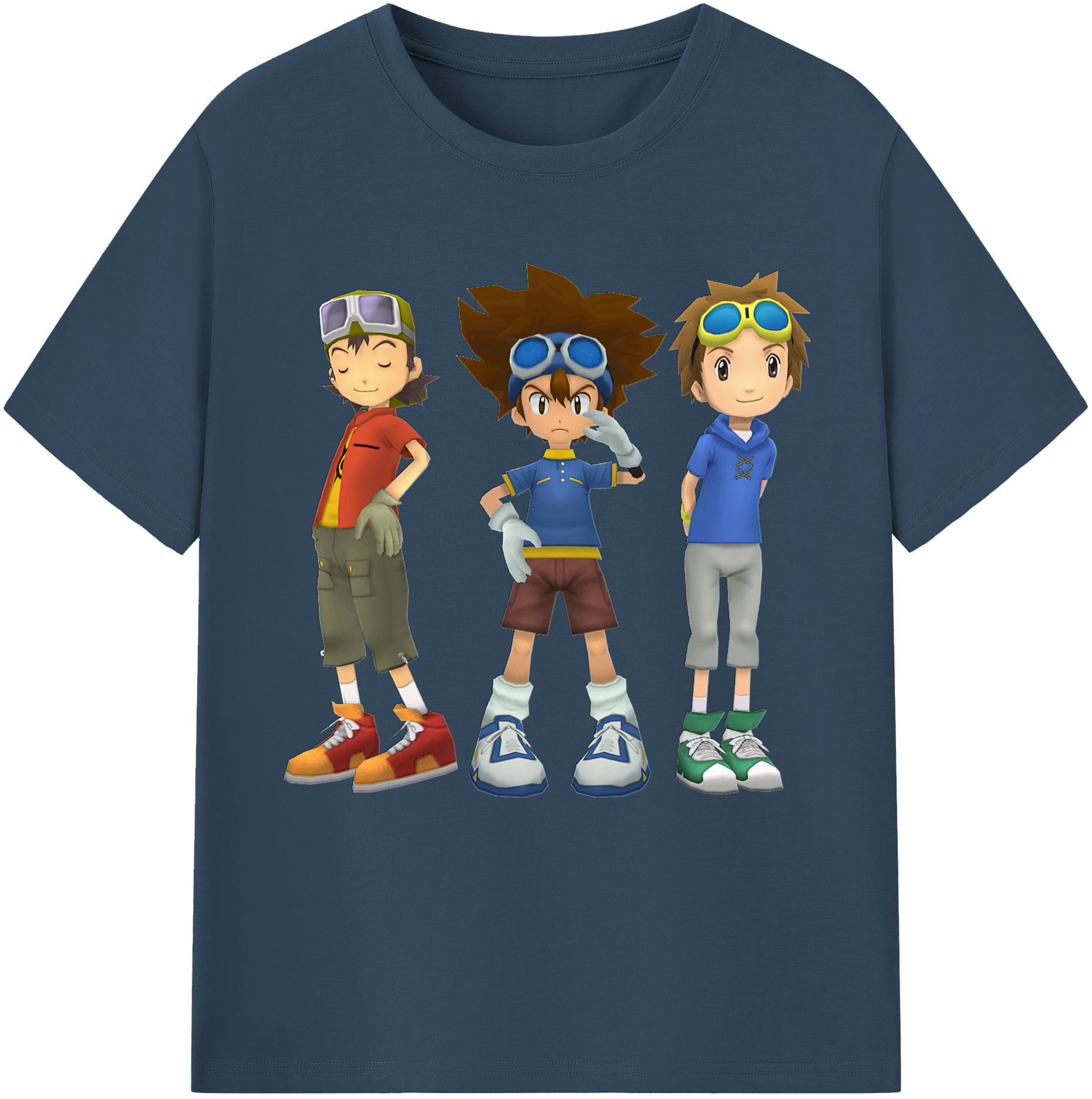 （画像用） Digimon デジタルモンスター/デジモン 綿100％半袖Tシャツ（フロントプリント）