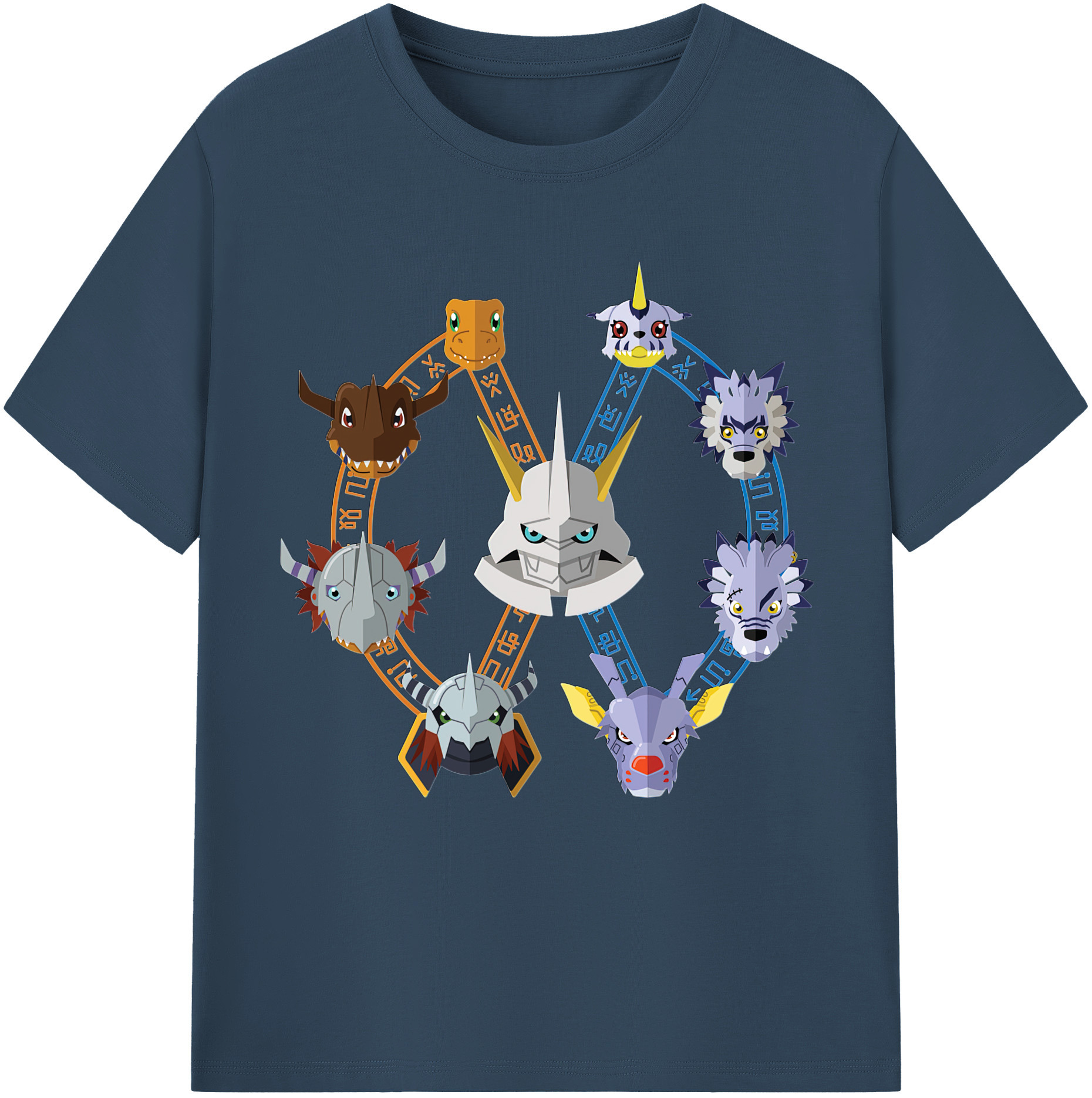 （画像用） Digimon デジタルモンスター/デジモン 綿100％半袖Tシャツ（フロントプリント）