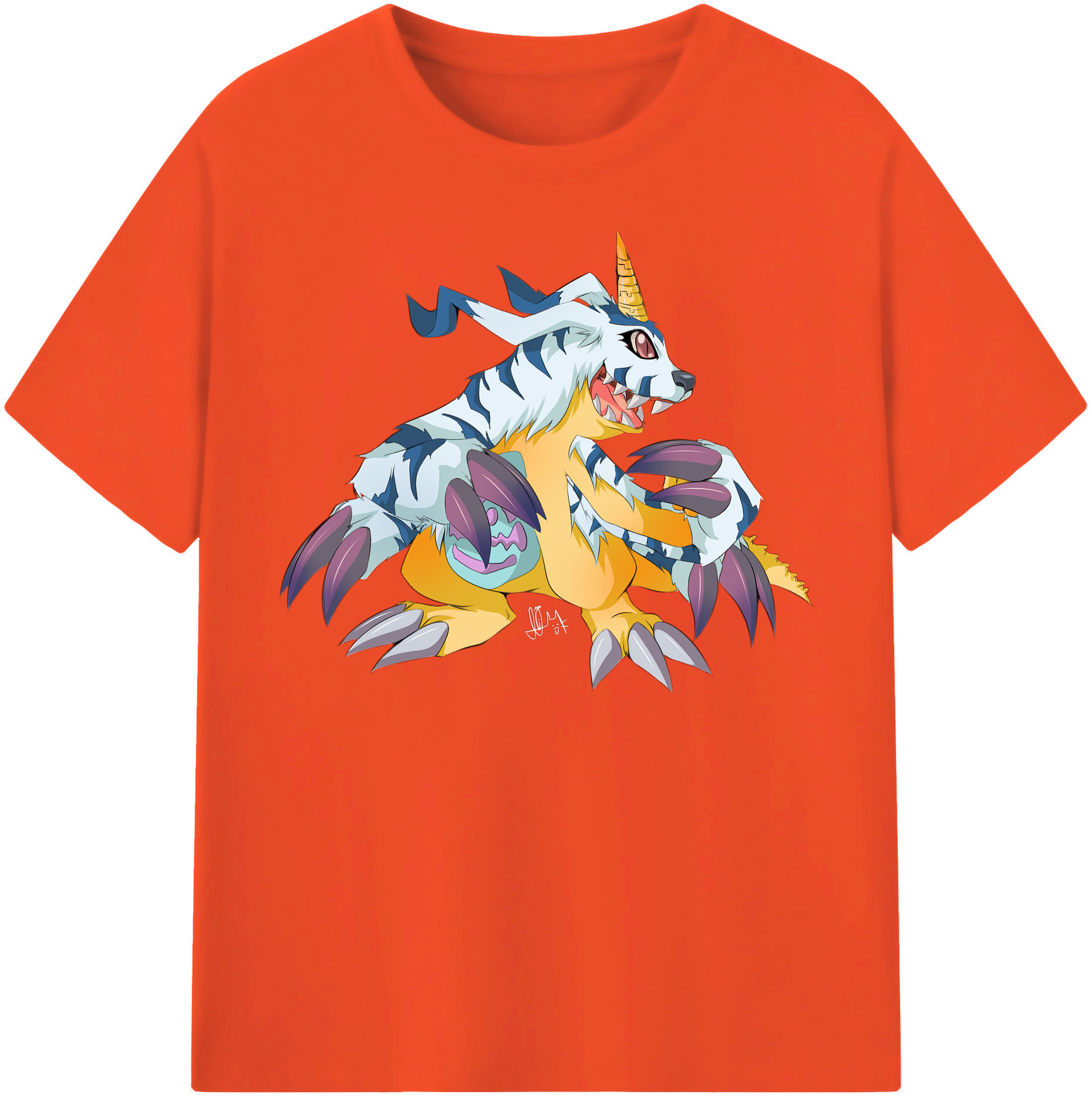 （画像用） Digimon デジタルモンスター/デジモン 綿100％半袖Tシャツ（フロントプリント）