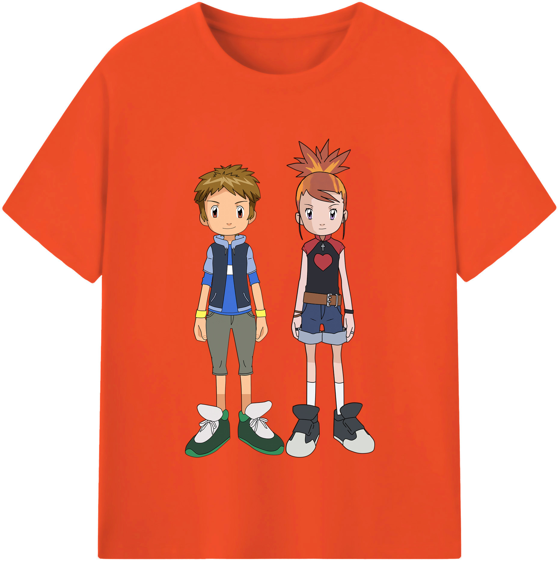 （画像用） Digimon デジタルモンスター/デジモン 綿100％半袖Tシャツ（フロントプリント）