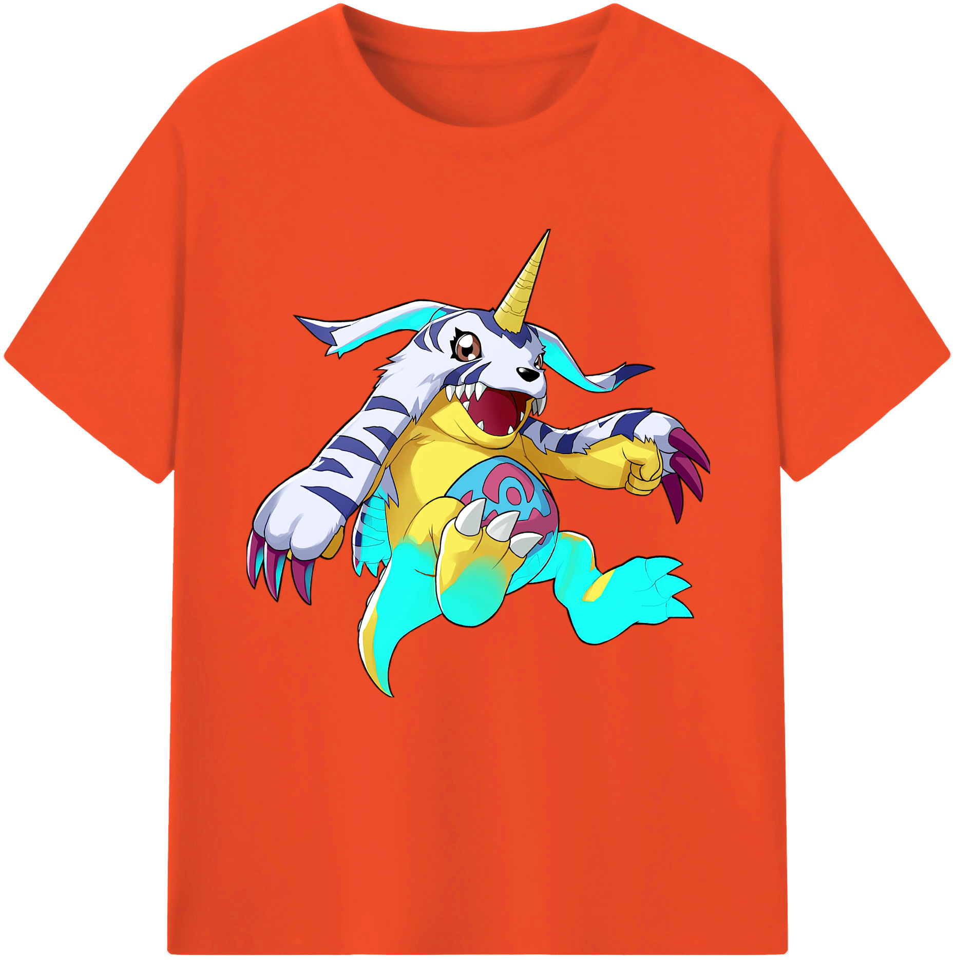 （画像用） Digimon デジタルモンスター/デジモン 綿100％半袖Tシャツ（フロントプリント）