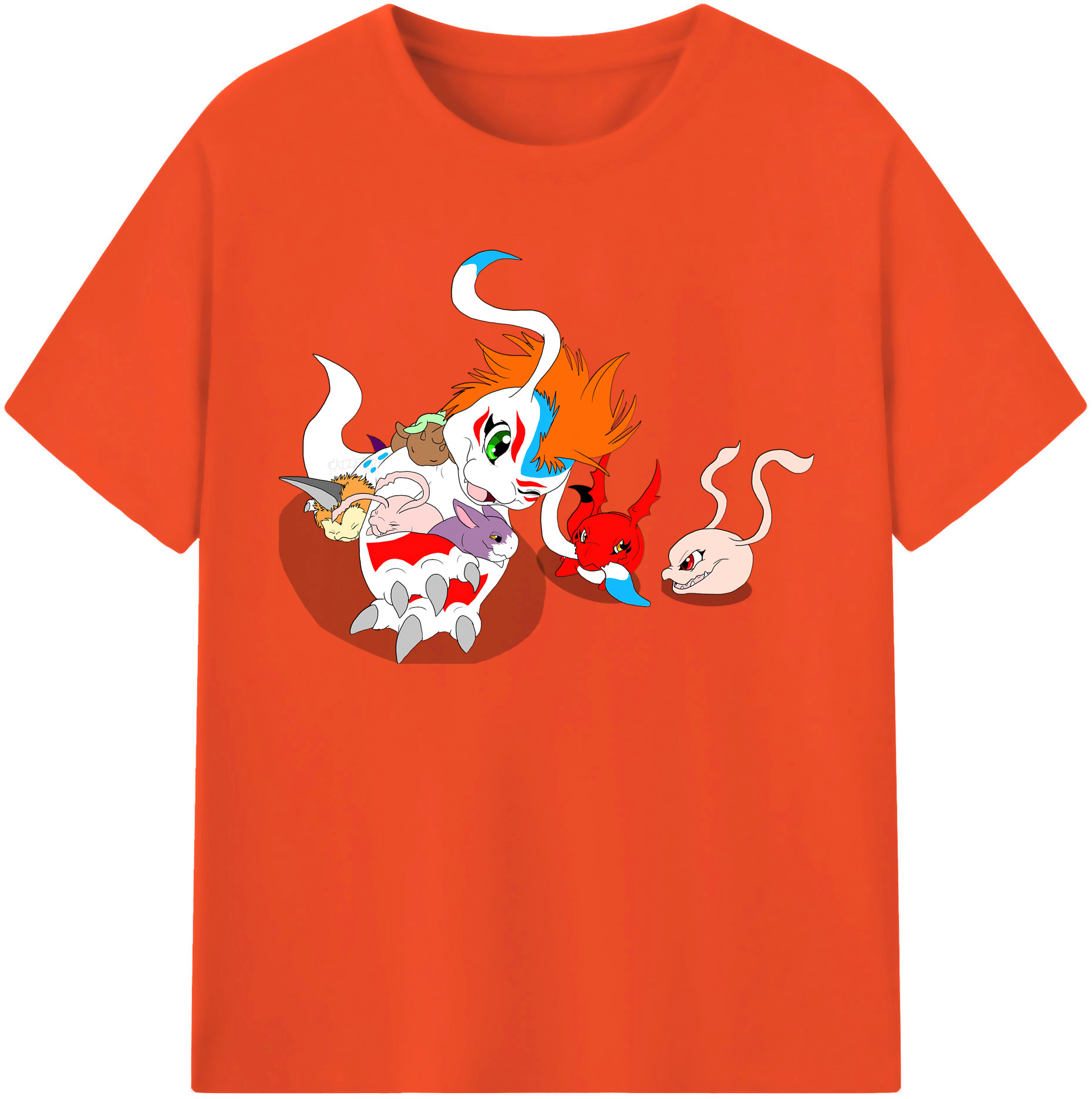 （画像用） Digimon デジタルモンスター/デジモン 綿100％半袖Tシャツ（フロントプリント）