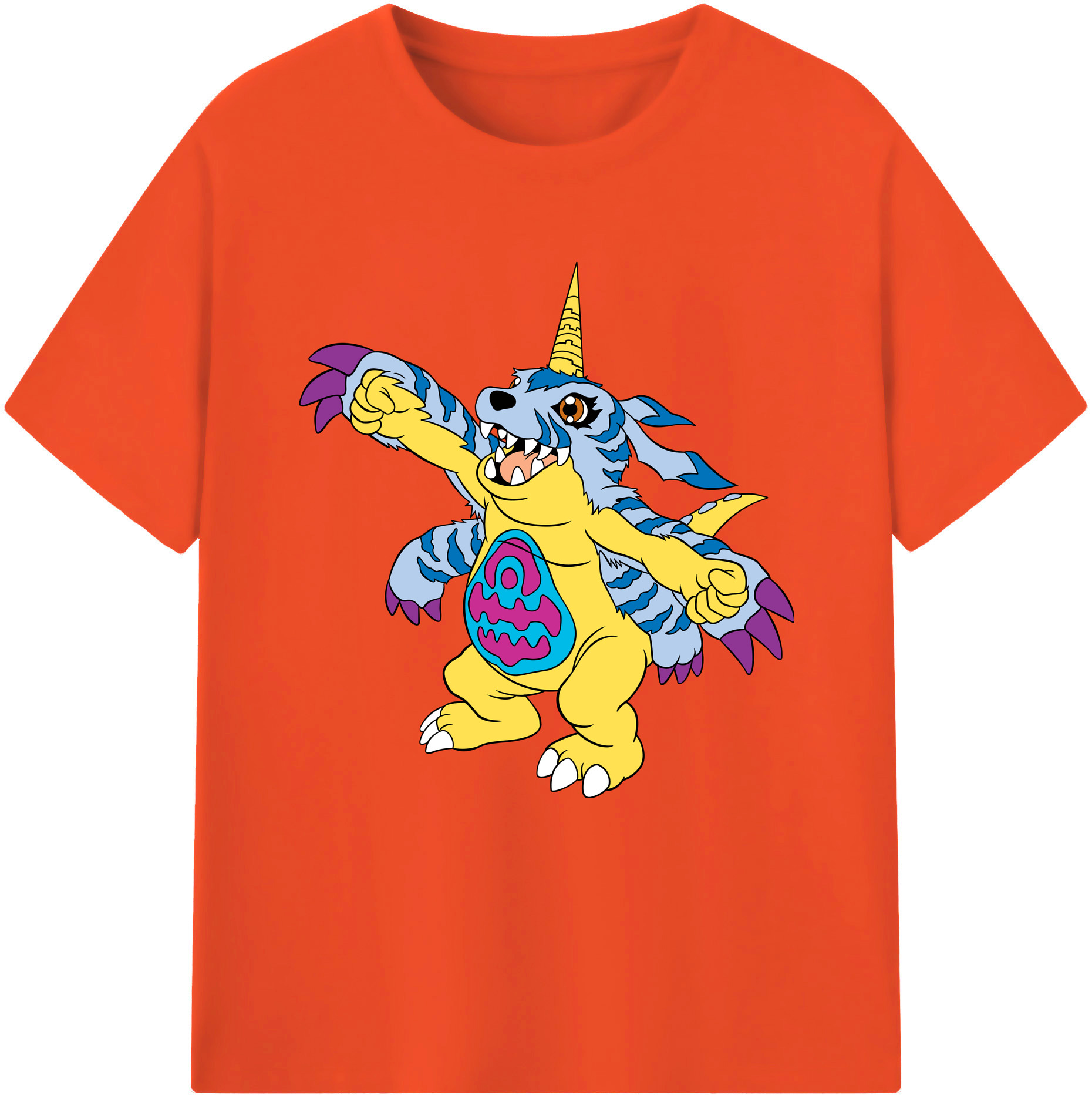 （画像用） Digimon デジタルモンスター/デジモン 綿100％半袖Tシャツ（フロントプリント）