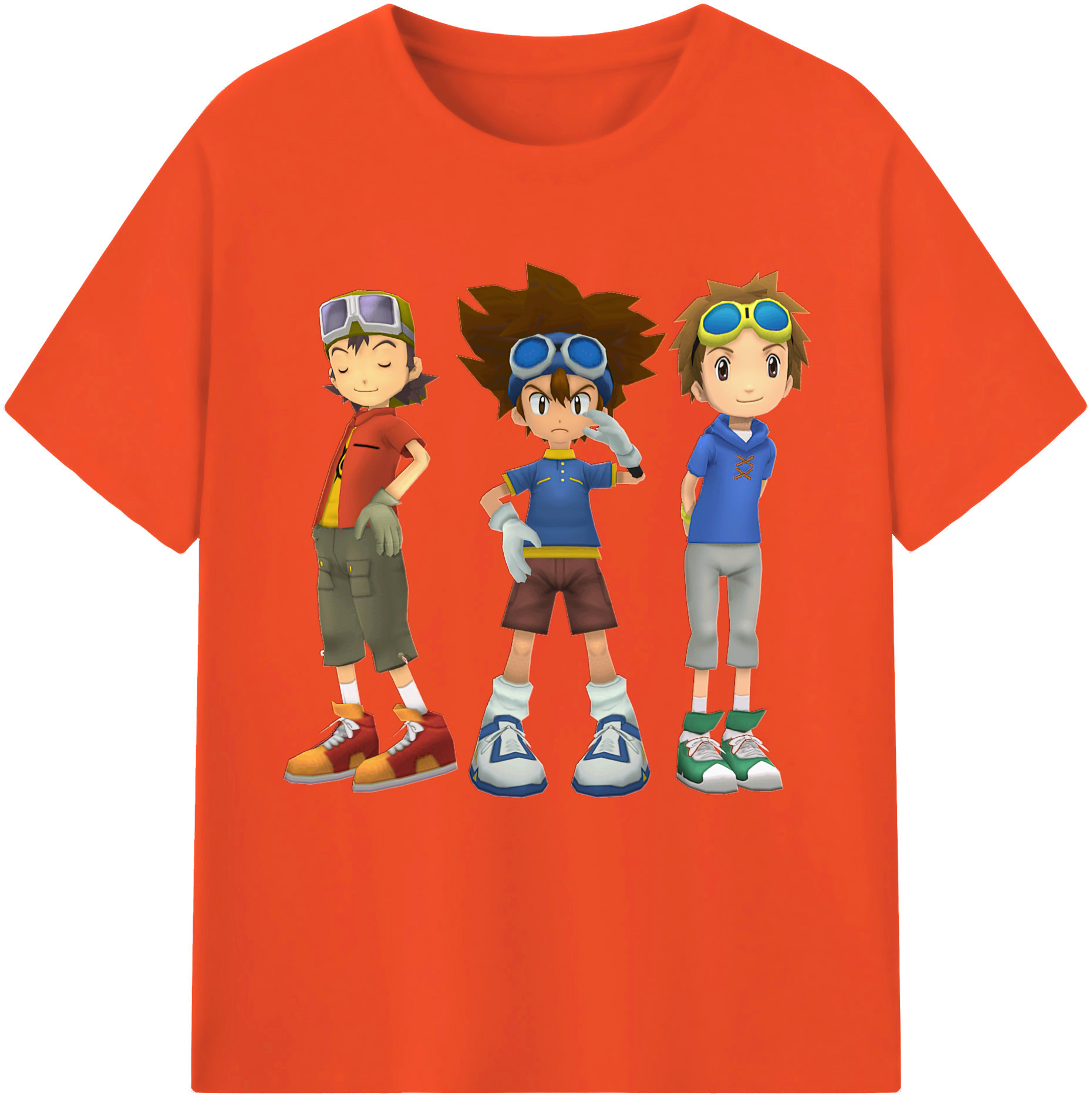 （画像用） Digimon デジタルモンスター/デジモン 綿100％半袖Tシャツ（フロントプリント）