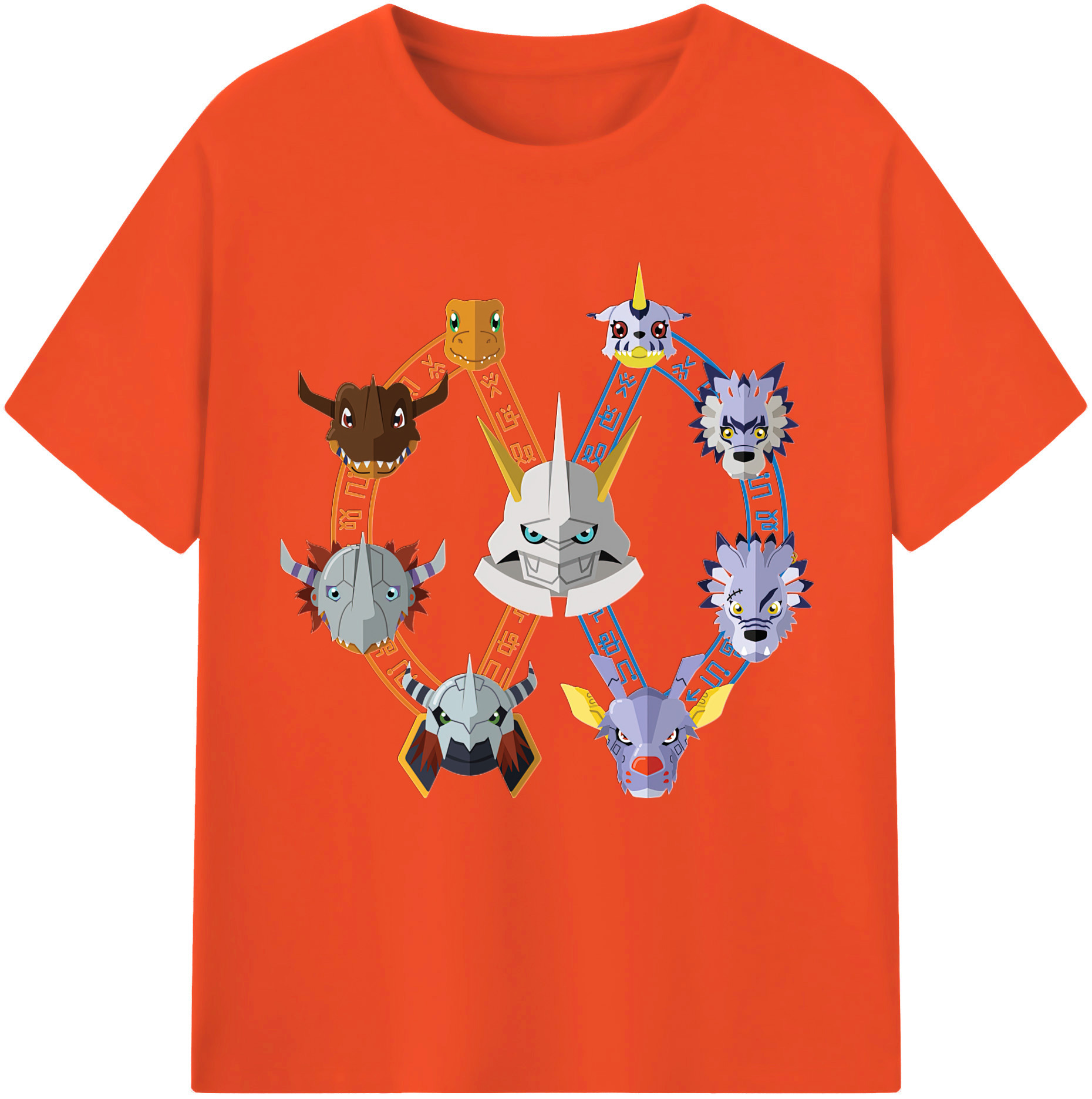 （画像用） Digimon デジタルモンスター/デジモン 綿100％半袖Tシャツ（フロントプリント）