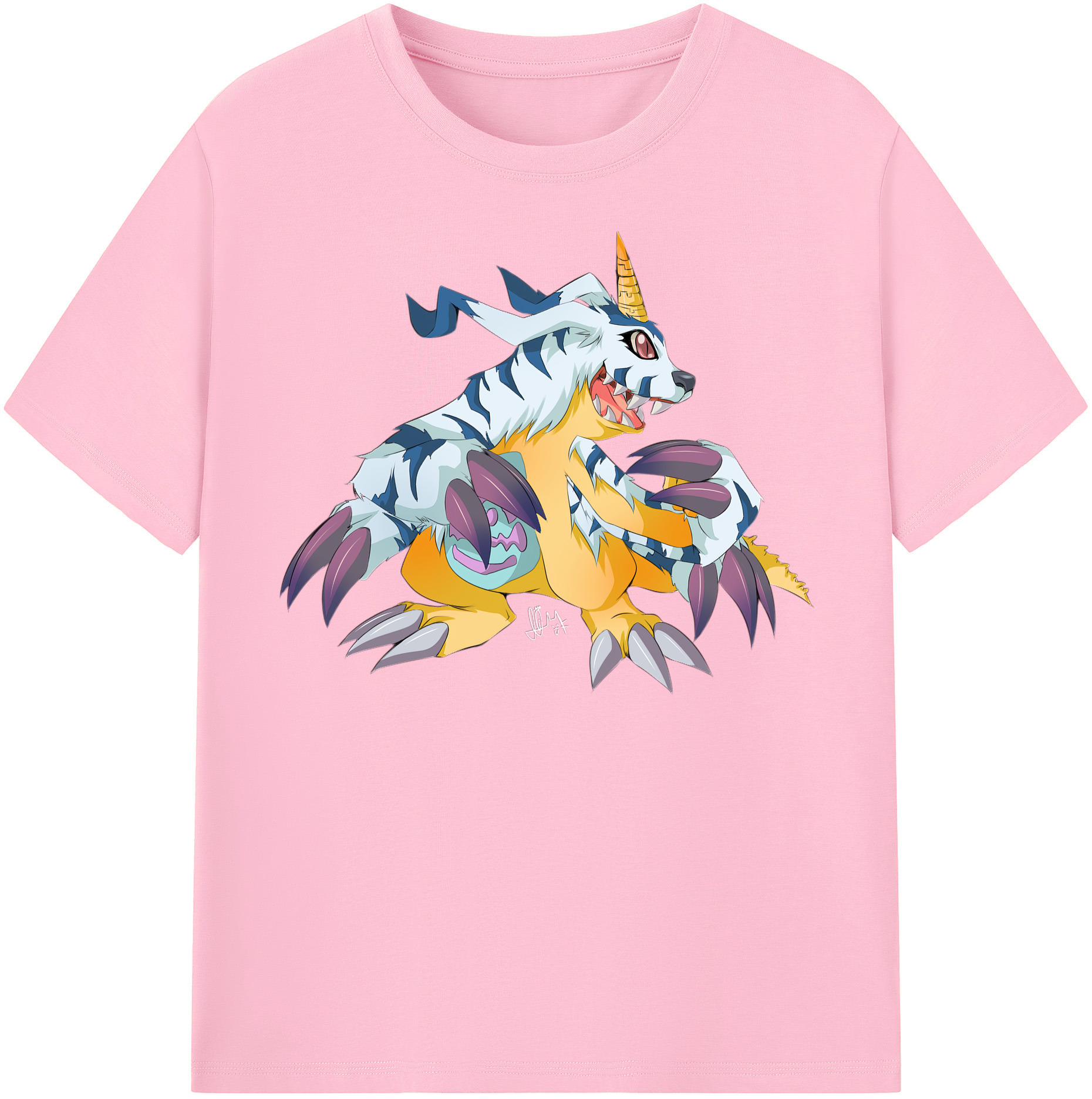 （画像用） Digimon デジタルモンスター/デジモン 綿100％半袖Tシャツ（フロントプリント）