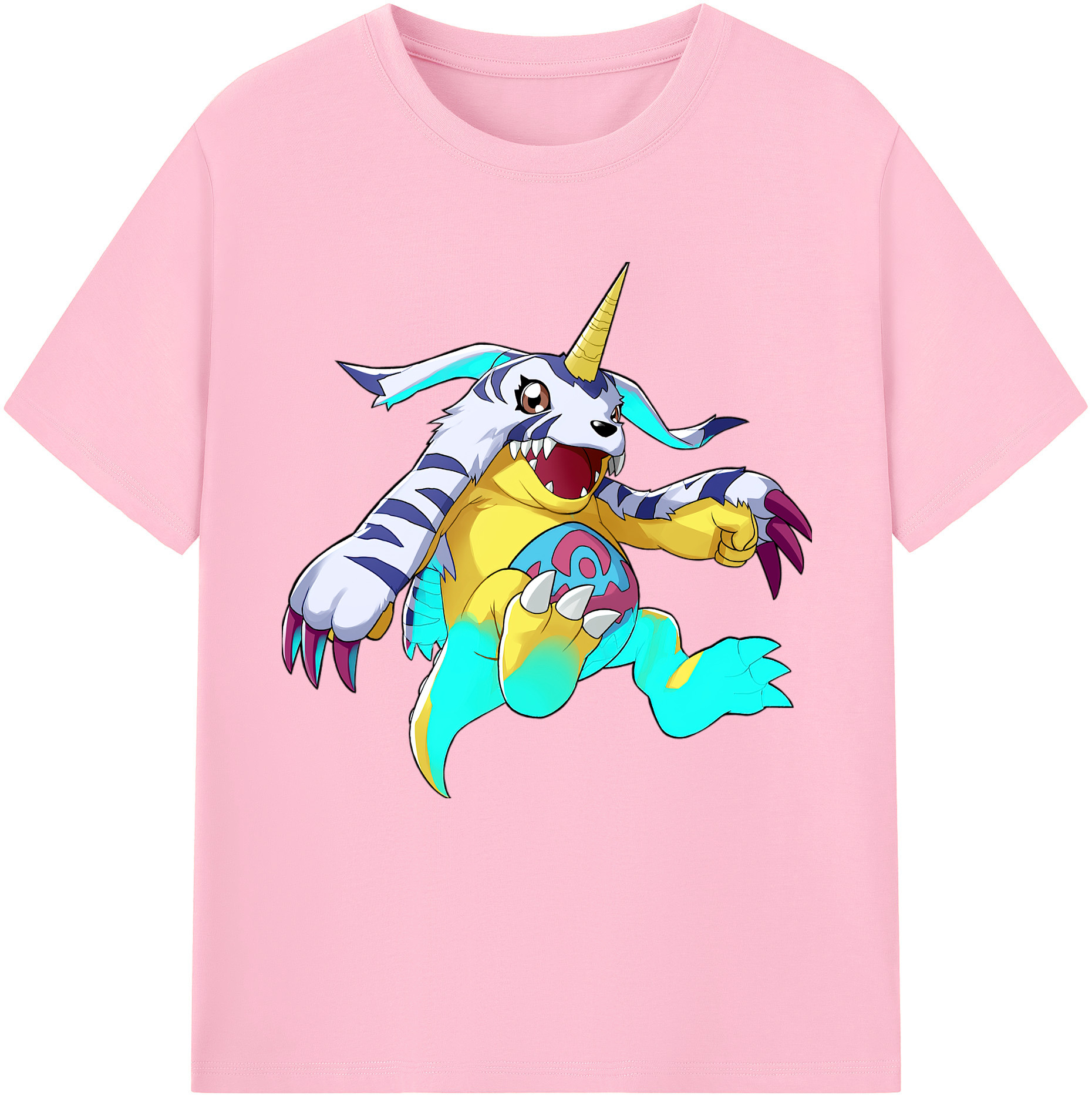 （画像用） Digimon デジタルモンスター/デジモン 綿100％半袖Tシャツ（フロントプリント）