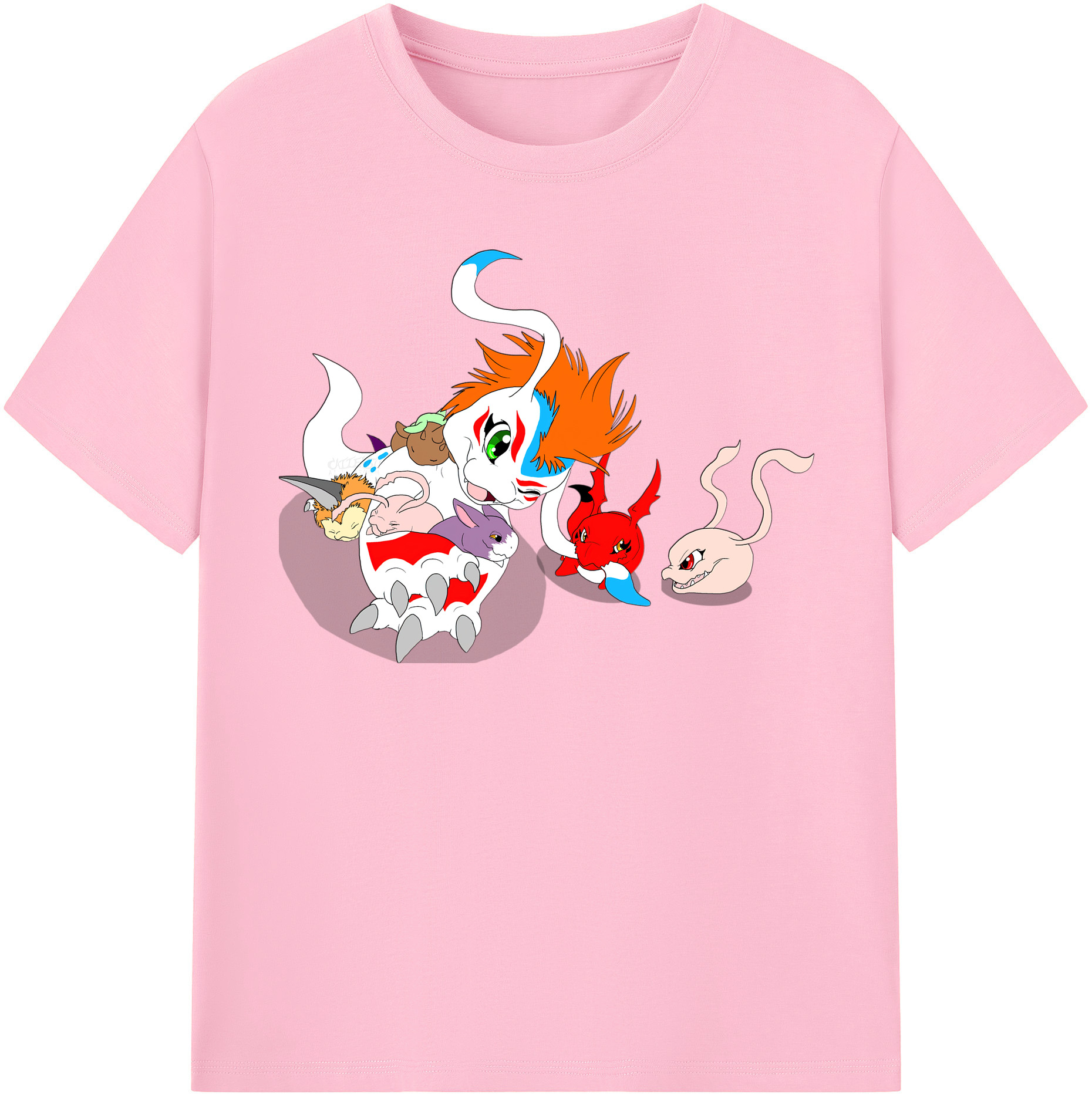 （画像用） Digimon デジタルモンスター/デジモン 綿100％半袖Tシャツ（フロントプリント）