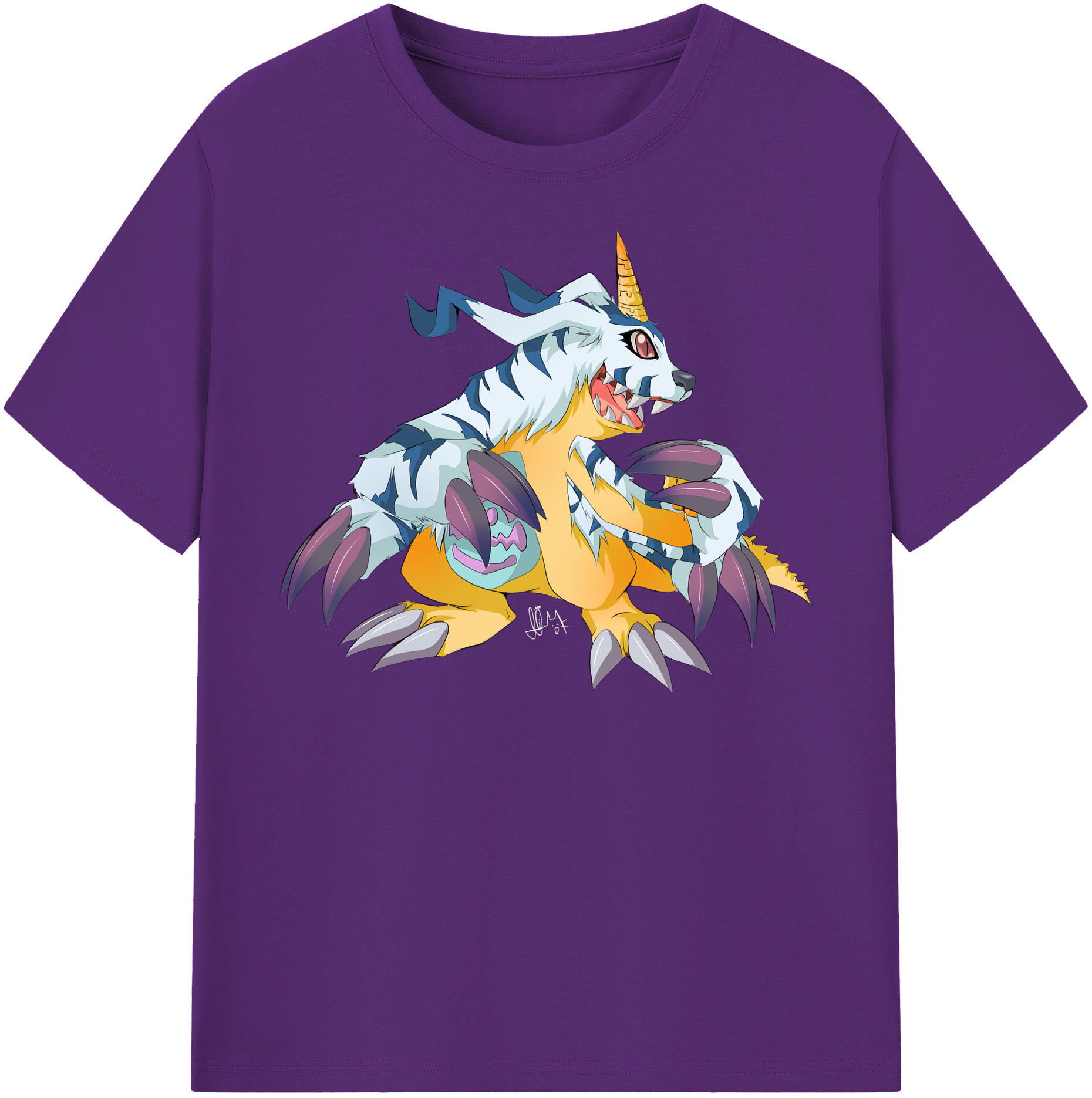 （画像用） Digimon デジタルモンスター/デジモン 綿100％半袖Tシャツ（フロントプリント）