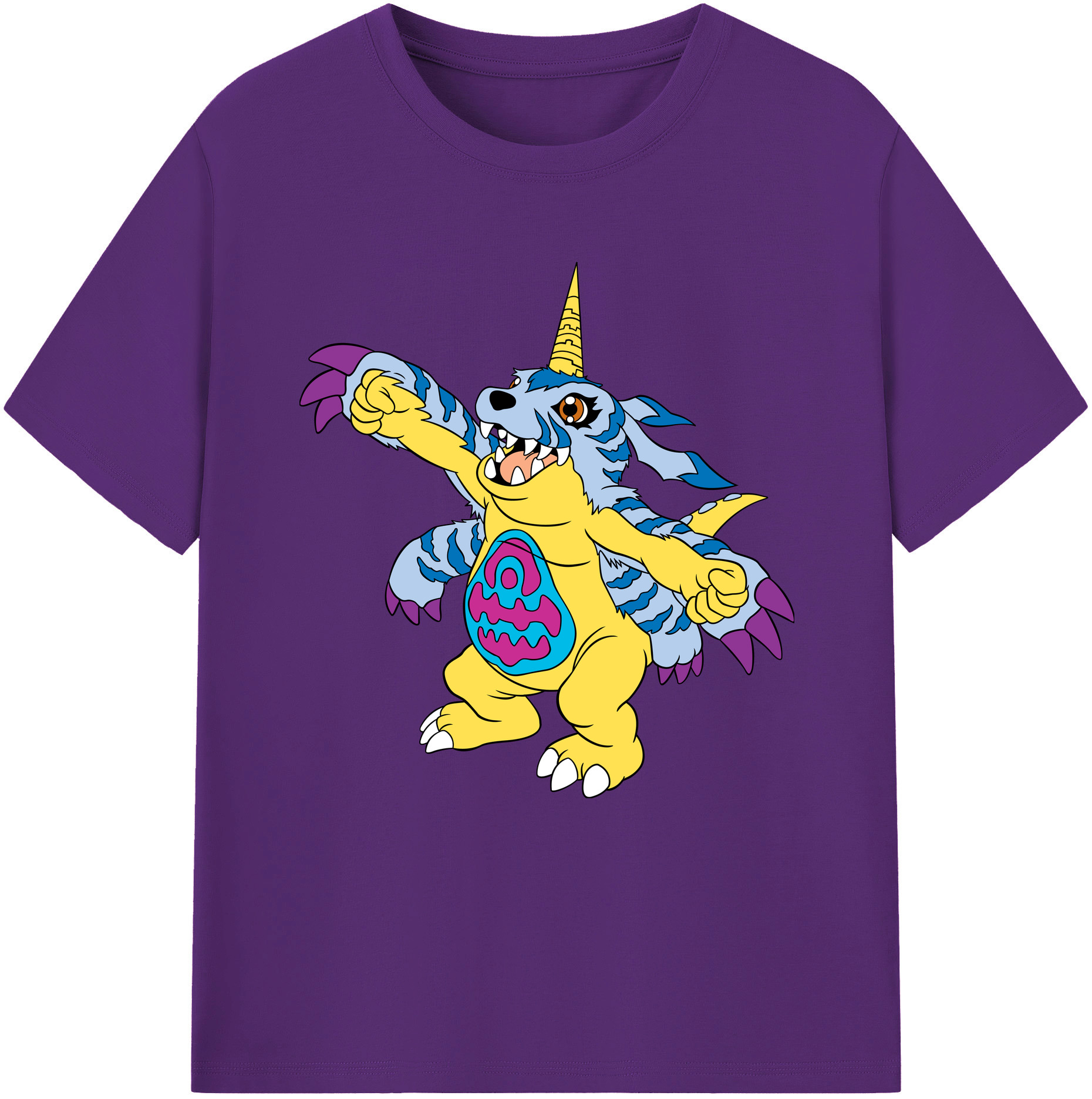 （画像用） Digimon デジタルモンスター/デジモン 綿100％半袖Tシャツ（フロントプリント）