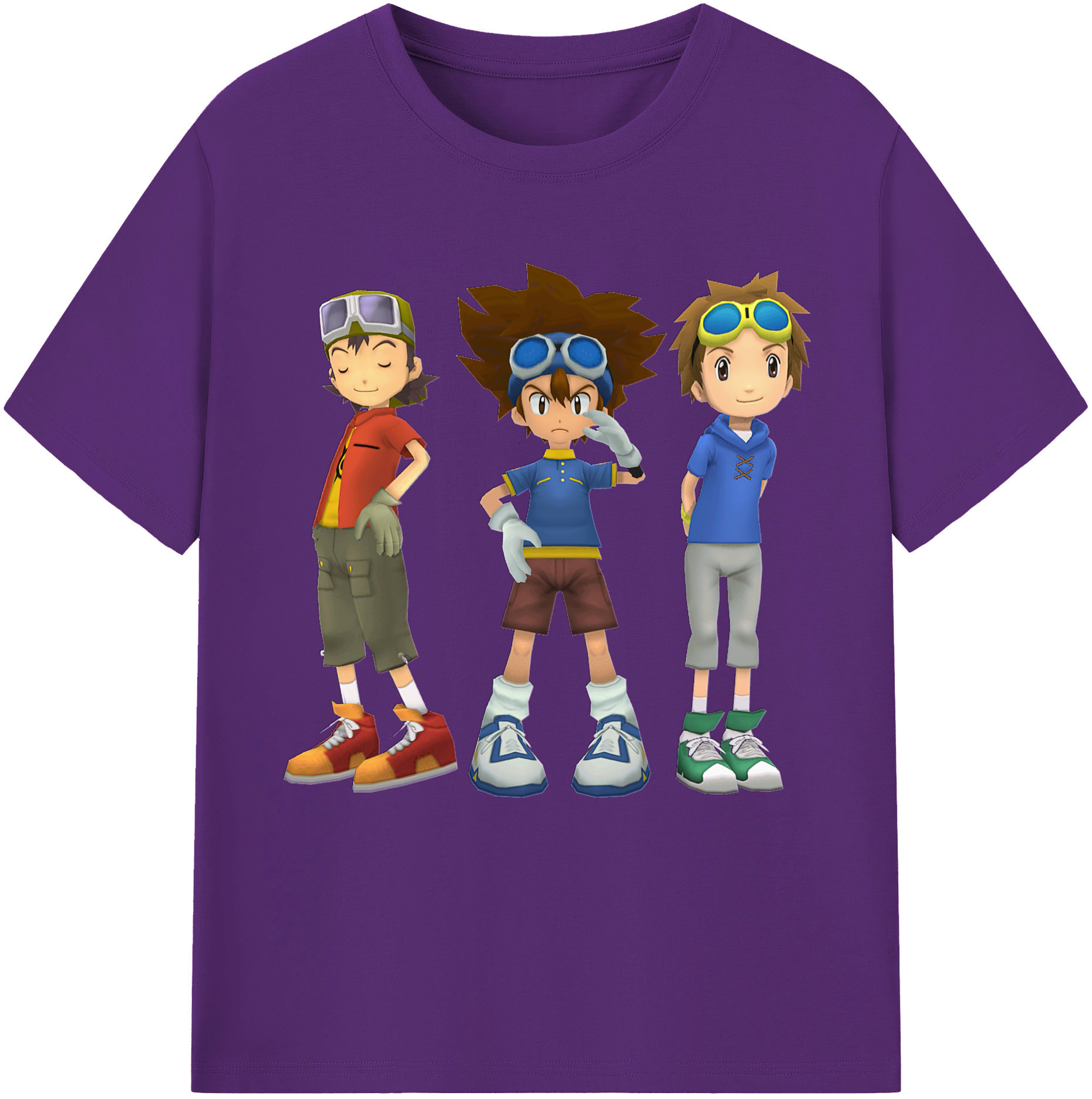 （画像用） Digimon デジタルモンスター/デジモン 綿100％半袖Tシャツ（フロントプリント）