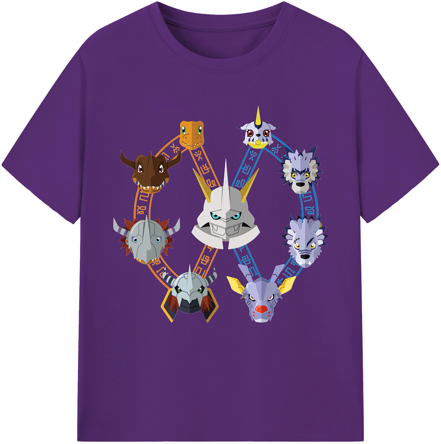 （画像用） Digimon デジタルモンスター/デジモン 綿100％半袖Tシャツ（フロントプリント）