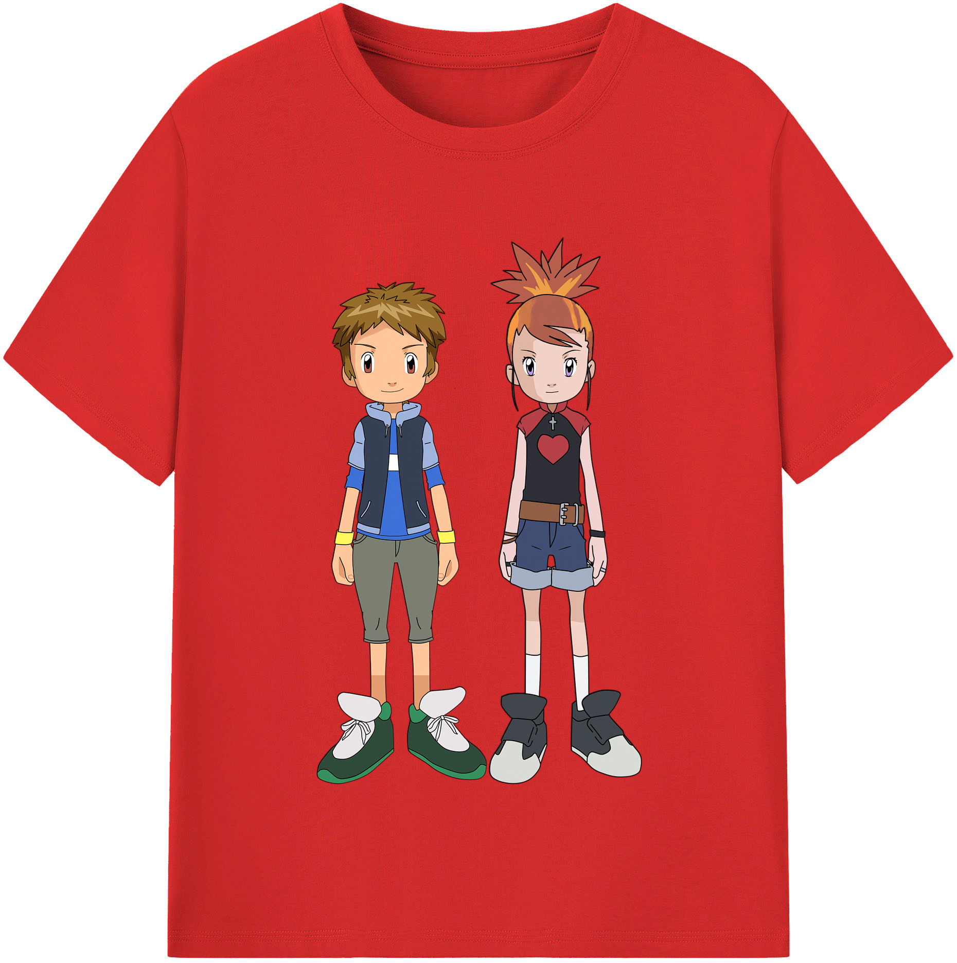 （画像用） Digimon デジタルモンスター/デジモン 綿100％半袖Tシャツ（フロントプリント）
