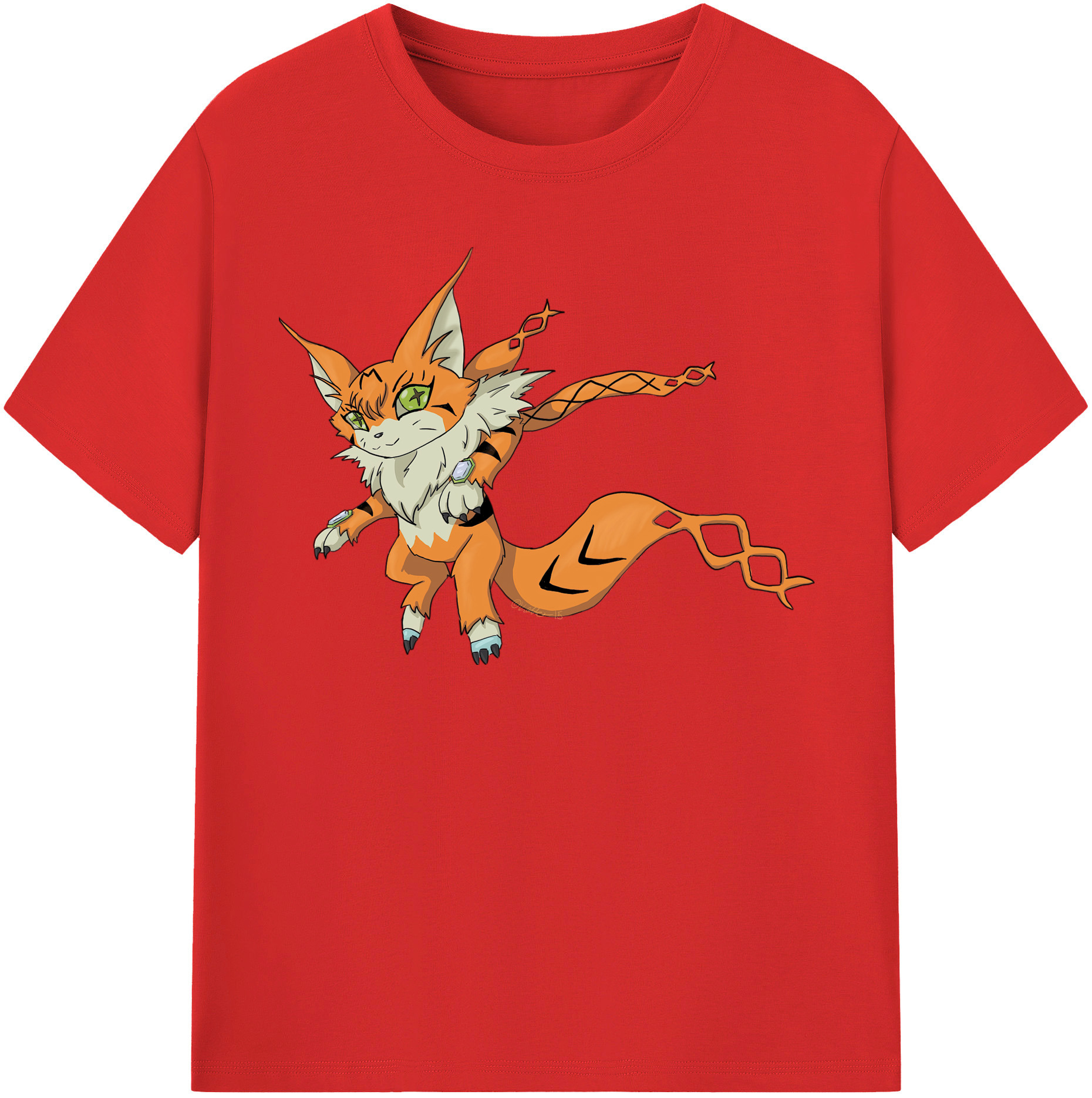 （画像用） Digimon デジタルモンスター/デジモン 綿100％半袖Tシャツ（フロントプリント）