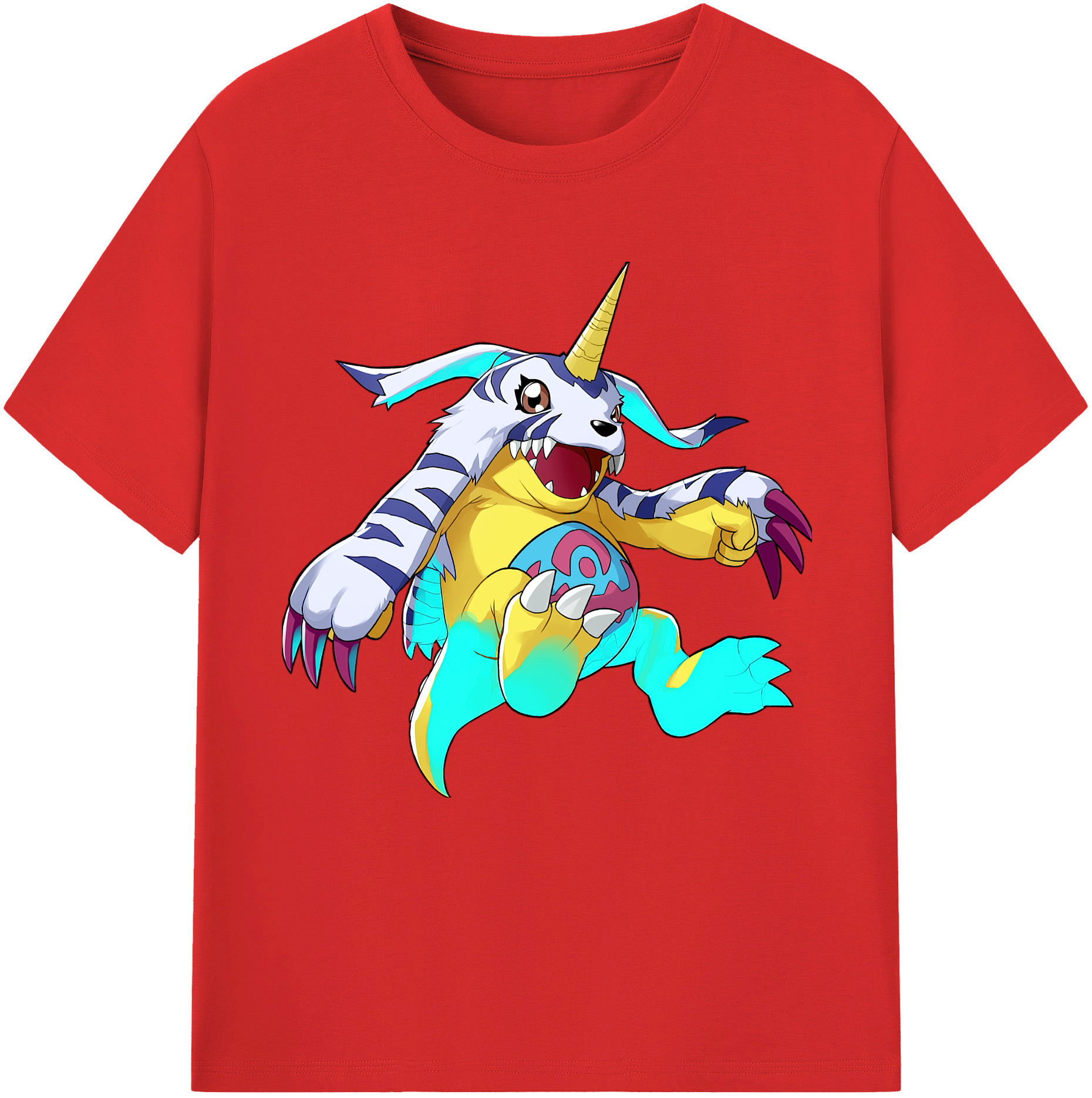 （画像用） Digimon デジタルモンスター/デジモン 綿100％半袖Tシャツ（フロントプリント）