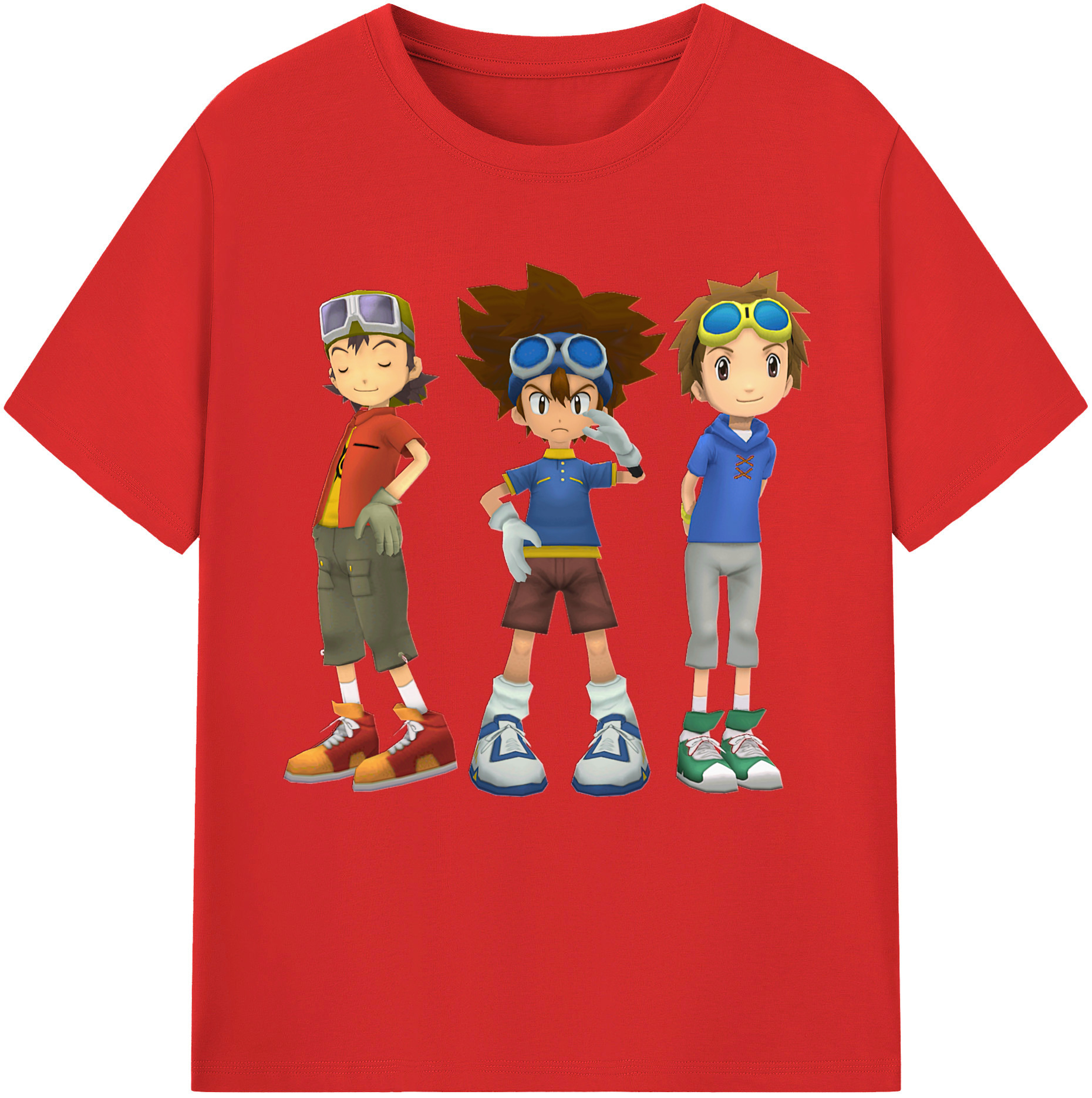 （画像用） Digimon デジタルモンスター/デジモン 綿100％半袖Tシャツ（フロントプリント）