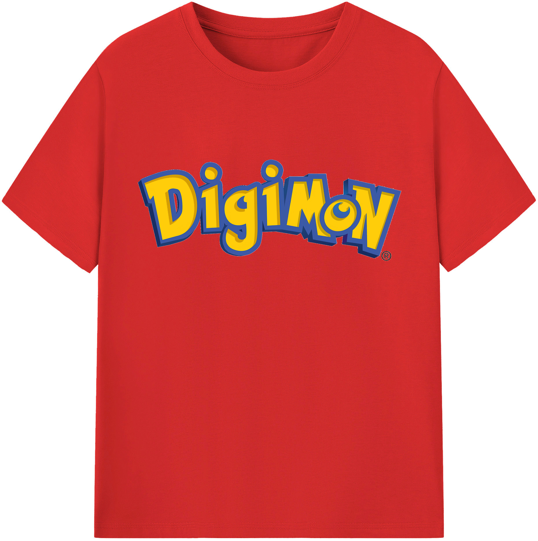 （画像用） Digimon デジタルモンスター/デジモン 綿100％半袖Tシャツ（フロントプリント）
