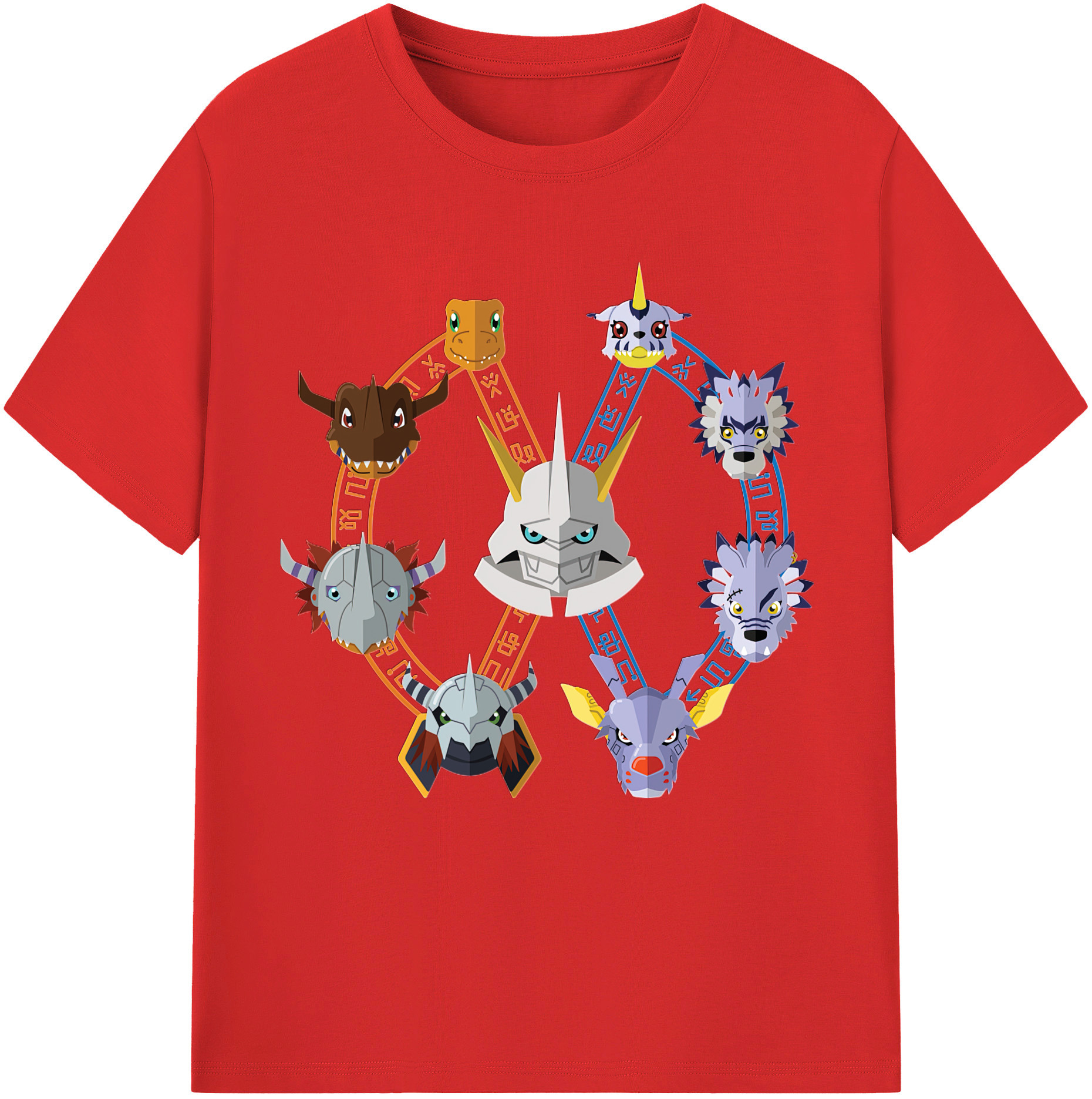 （画像用） Digimon デジタルモンスター/デジモン 綿100％半袖Tシャツ（フロントプリント）
