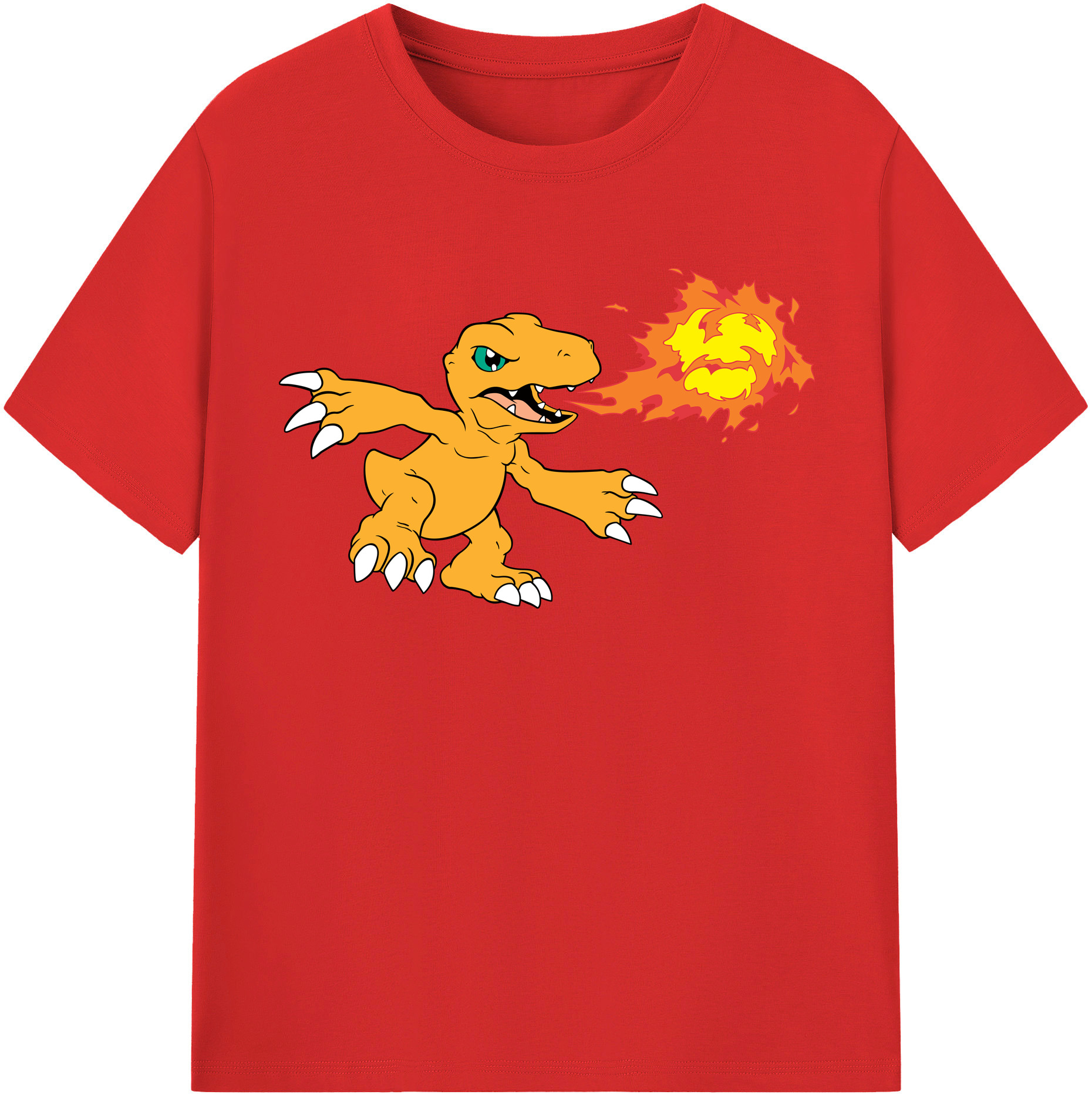 （画像用） Digimon デジタルモンスター/デジモン 綿100％半袖Tシャツ（フロントプリント）