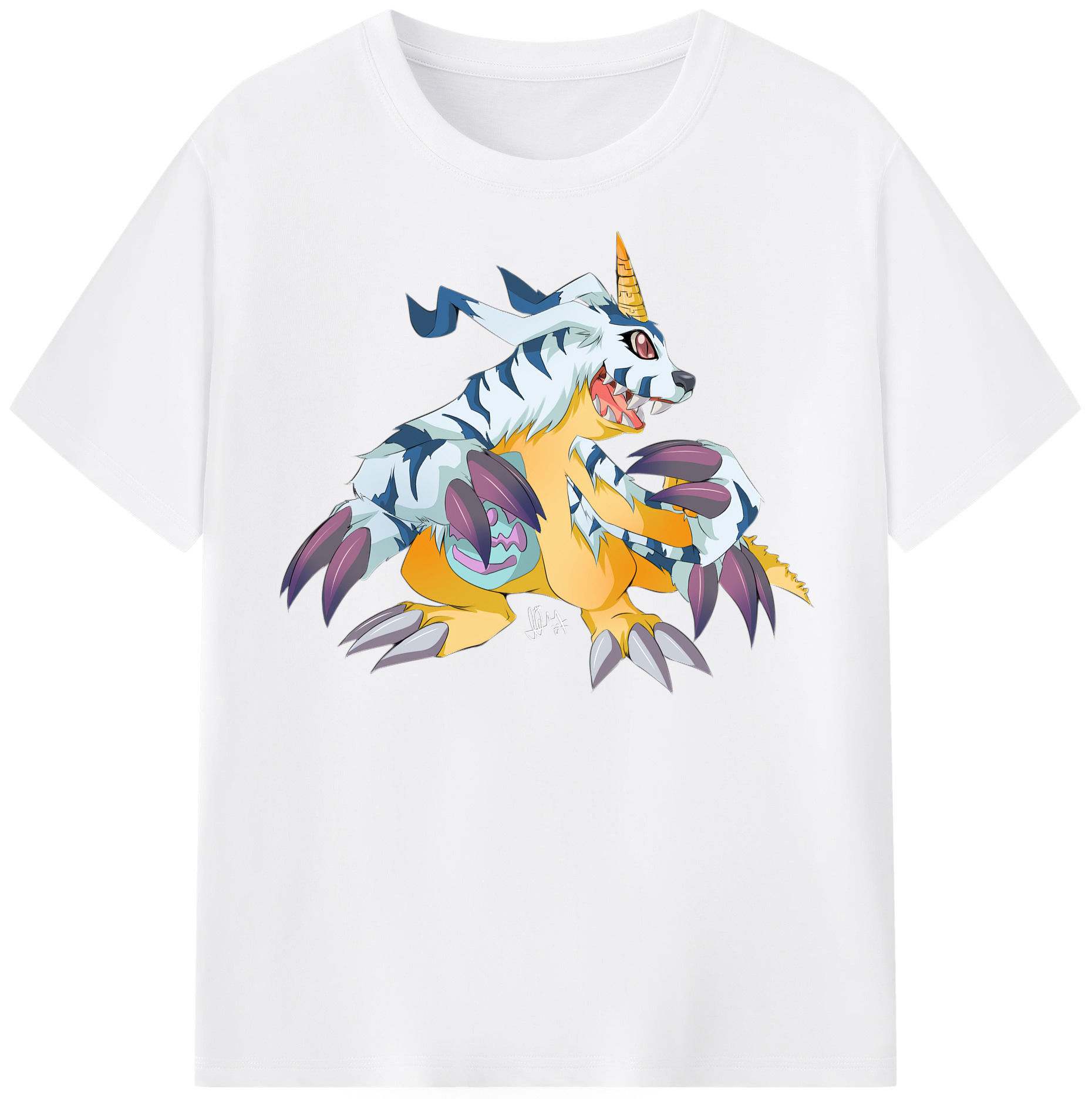（画像用） Digimon デジタルモンスター/デジモン 綿100％半袖Tシャツ（フロントプリント）
