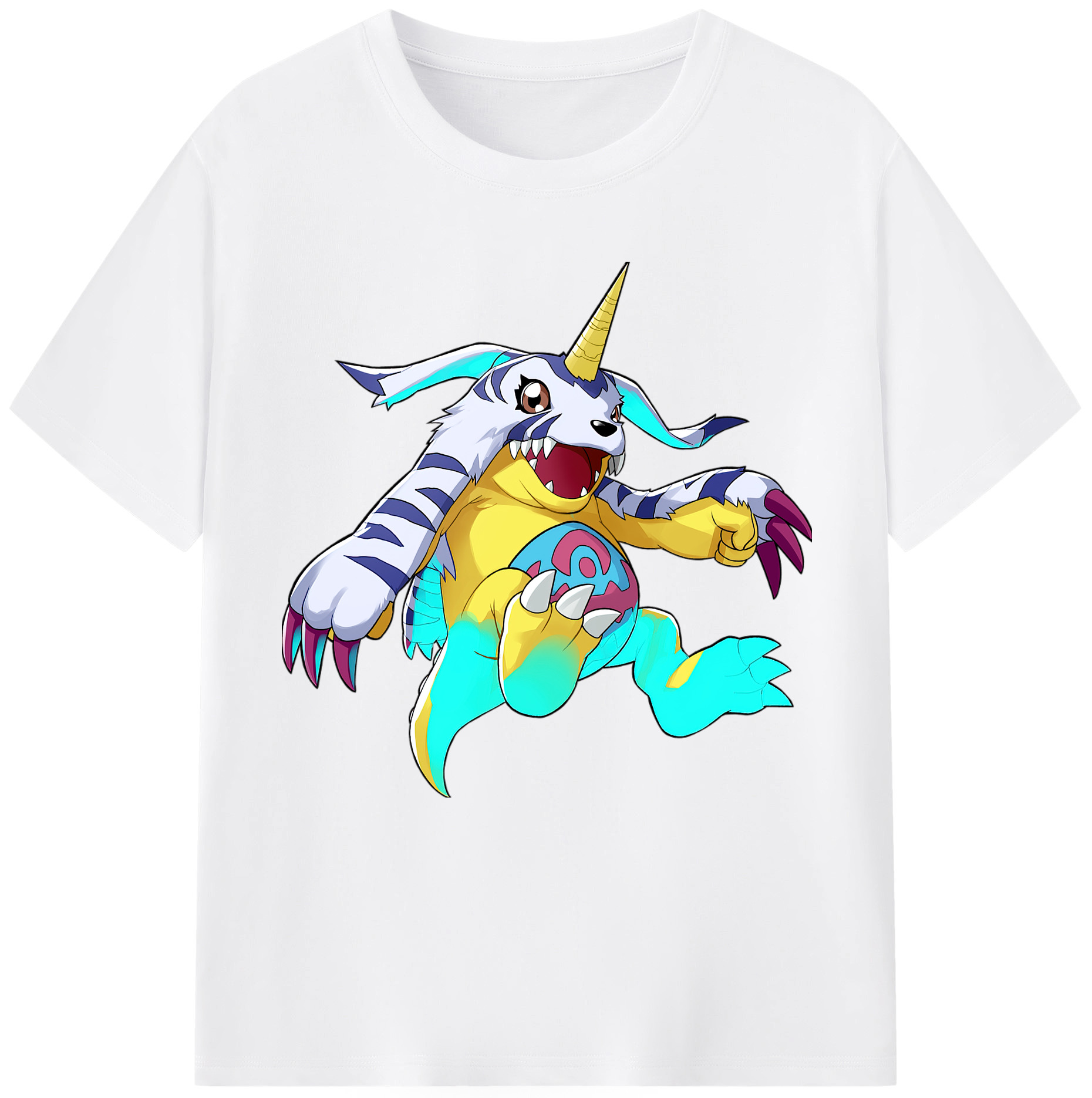 （画像用） Digimon デジタルモンスター/デジモン 綿100％半袖Tシャツ（フロントプリント）