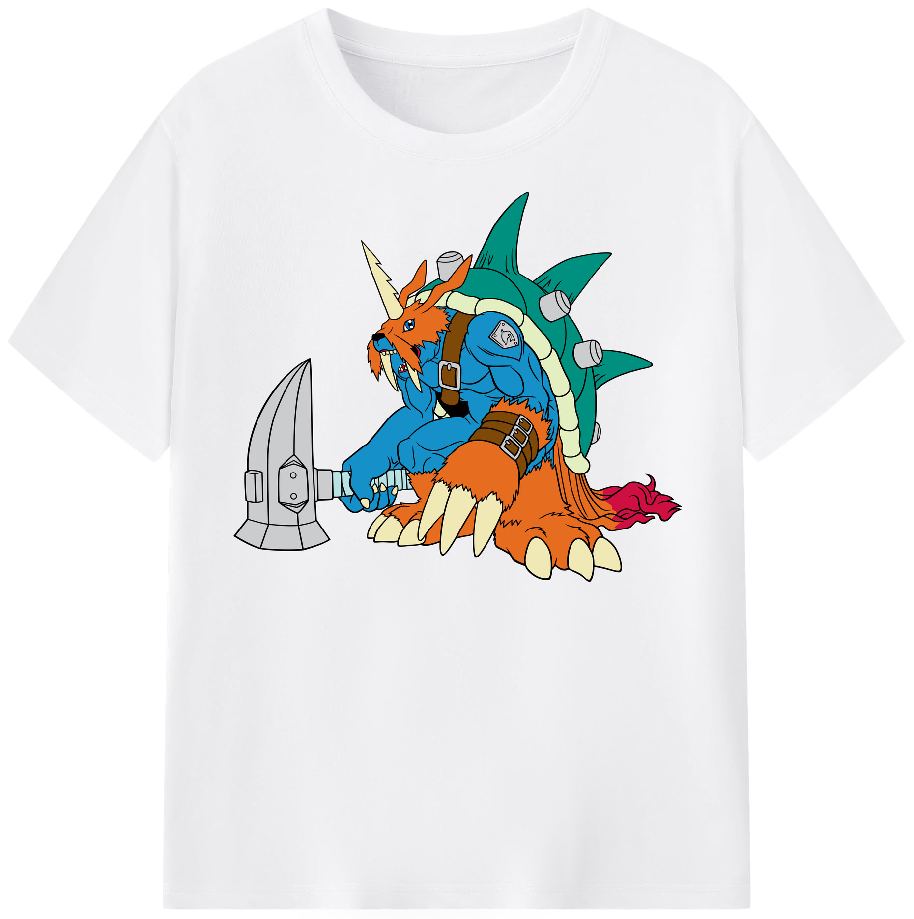 （画像用） Digimon デジタルモンスター/デジモン 綿100％半袖Tシャツ（フロントプリント）