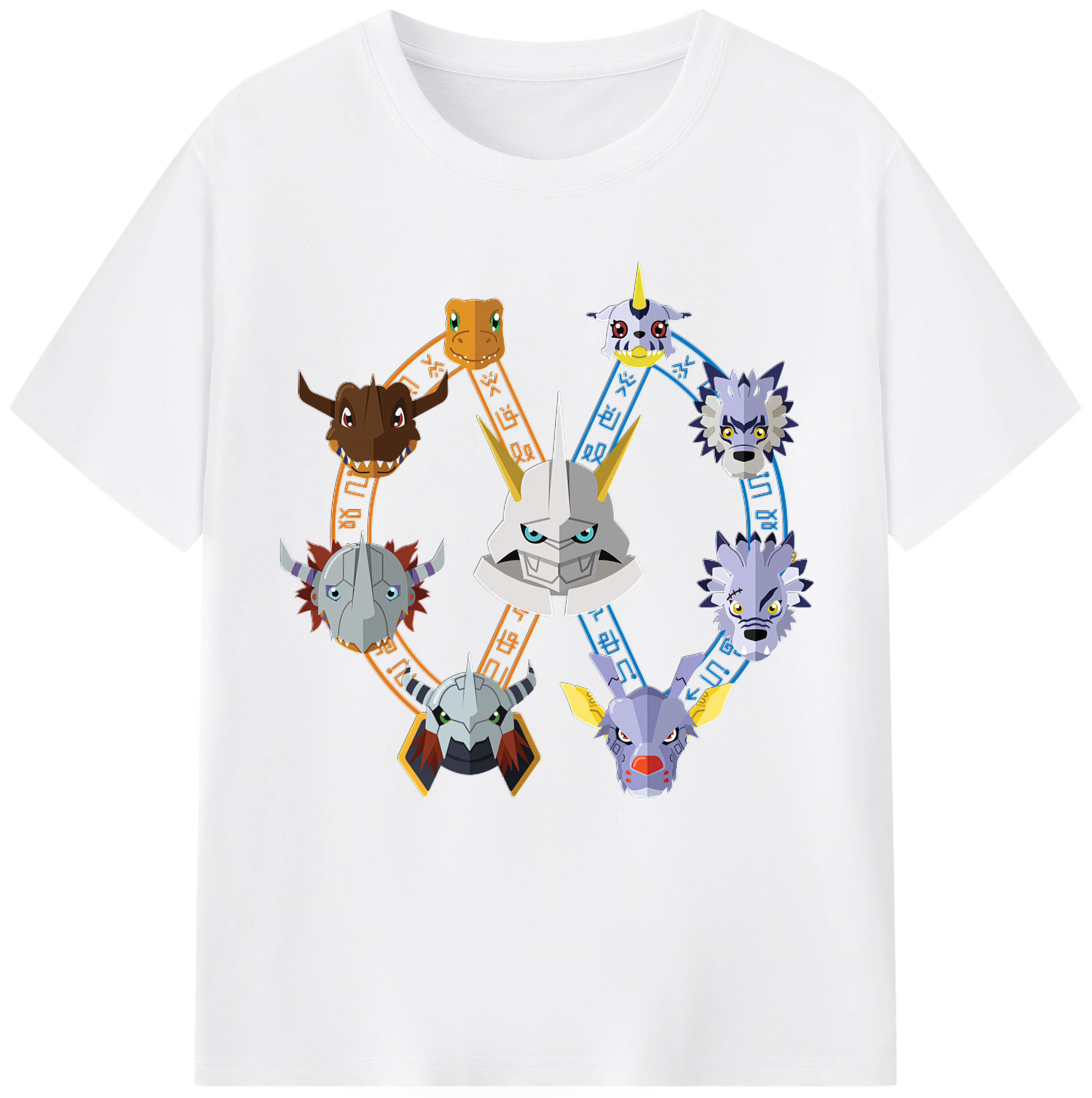 （画像用） Digimon デジタルモンスター/デジモン 綿100％半袖Tシャツ（フロントプリント）