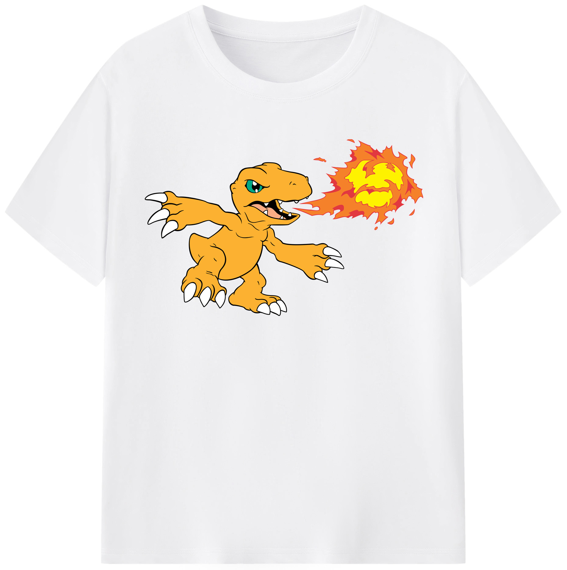 （画像用） Digimon デジタルモンスター/デジモン 綿100％半袖Tシャツ（フロントプリント）