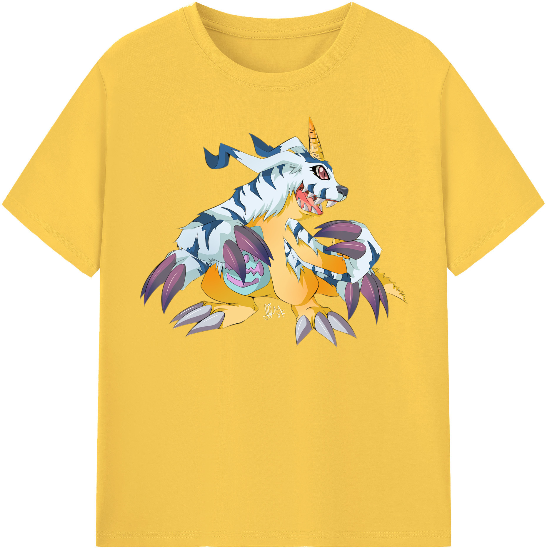（画像用） Digimon デジタルモンスター/デジモン 綿100％半袖Tシャツ（フロントプリント）