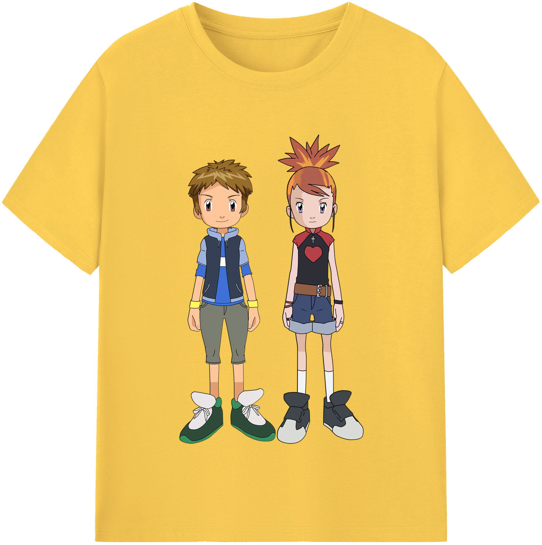 （画像用） Digimon デジタルモンスター/デジモン 綿100％半袖Tシャツ（フロントプリント）