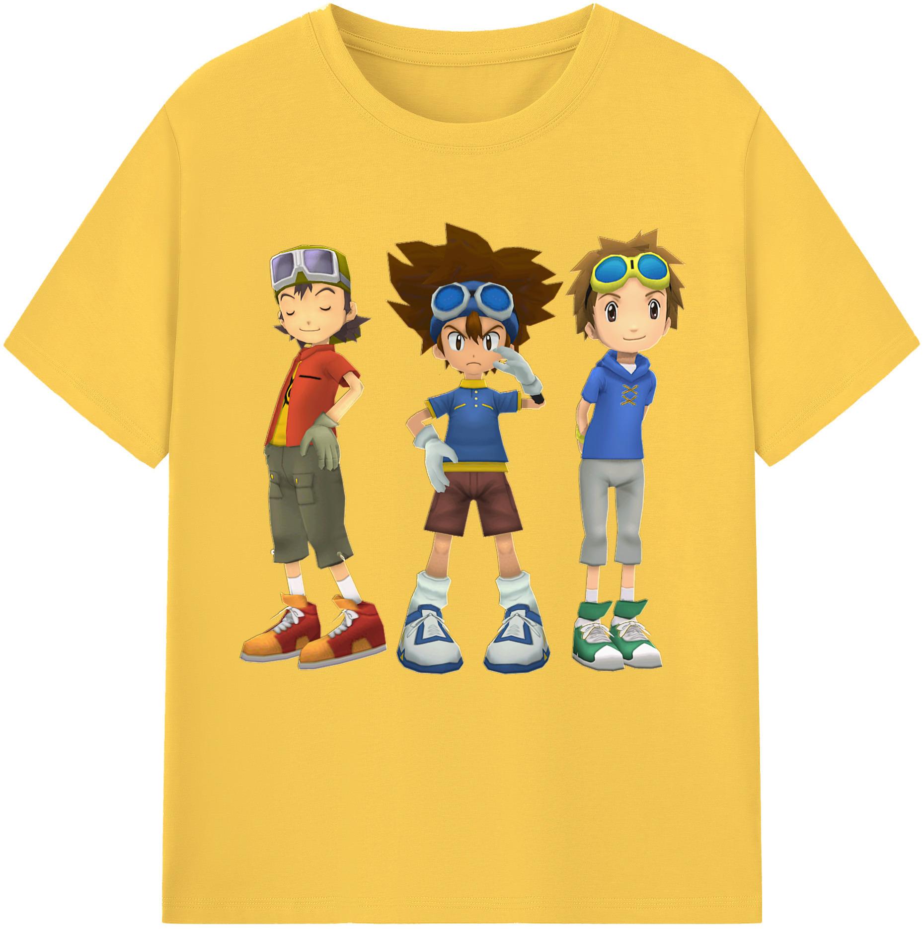 （画像用） Digimon デジタルモンスター/デジモン 綿100％半袖Tシャツ（フロントプリント）
