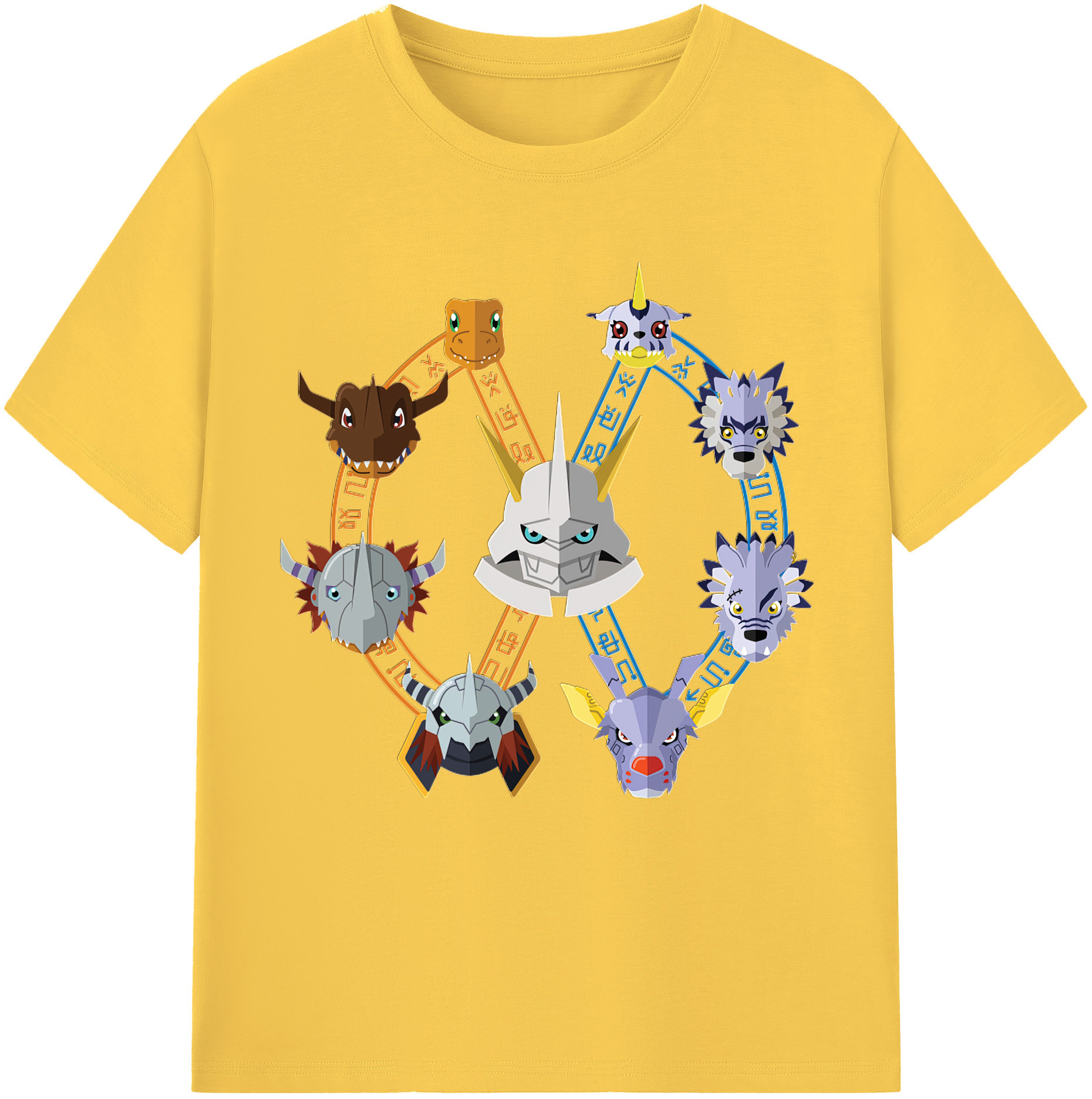 （画像用） Digimon デジタルモンスター/デジモン 綿100％半袖Tシャツ（フロントプリント）