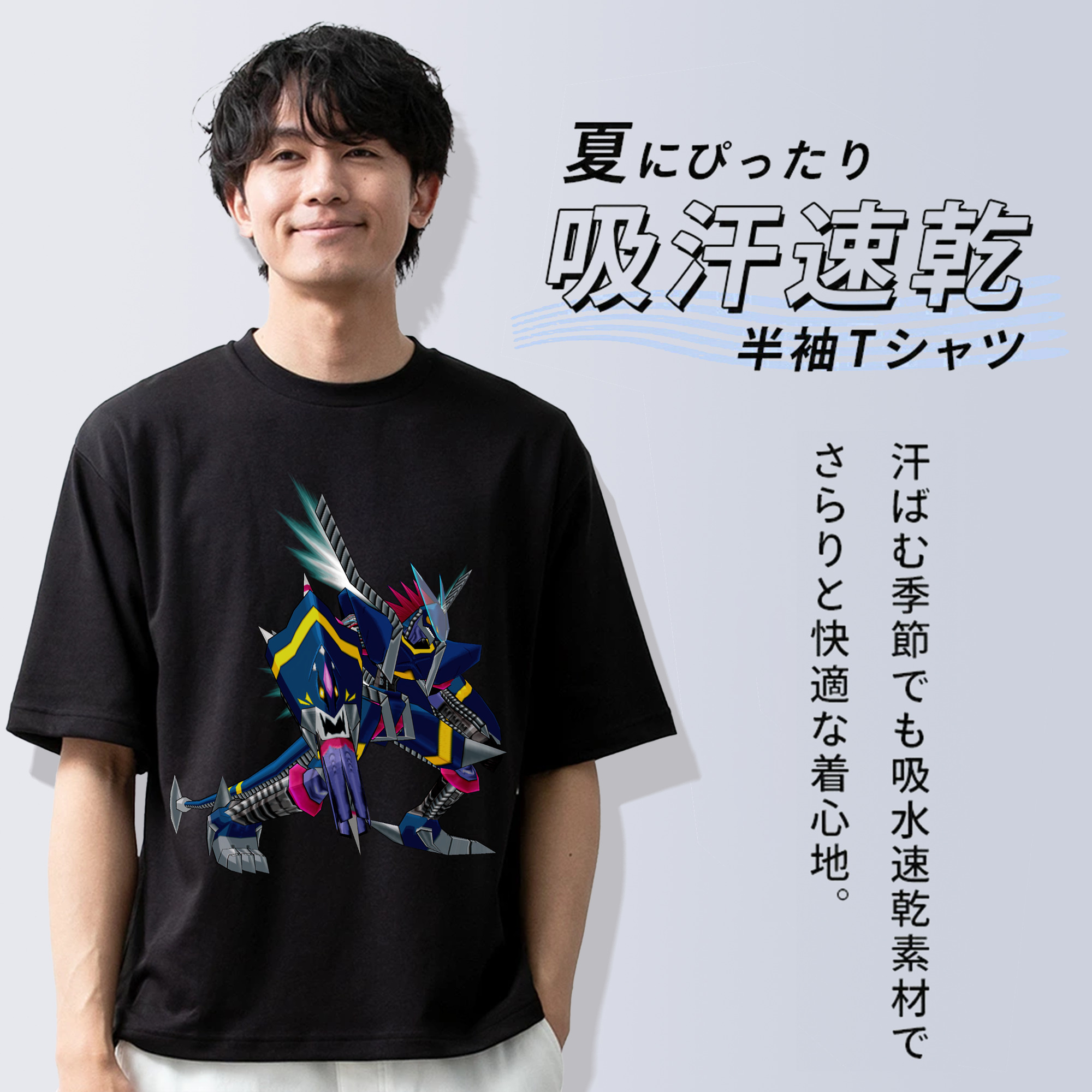 Digimon デジタルモンスター/デジモン 綿100％半袖Tシャツ（フロントプリント）