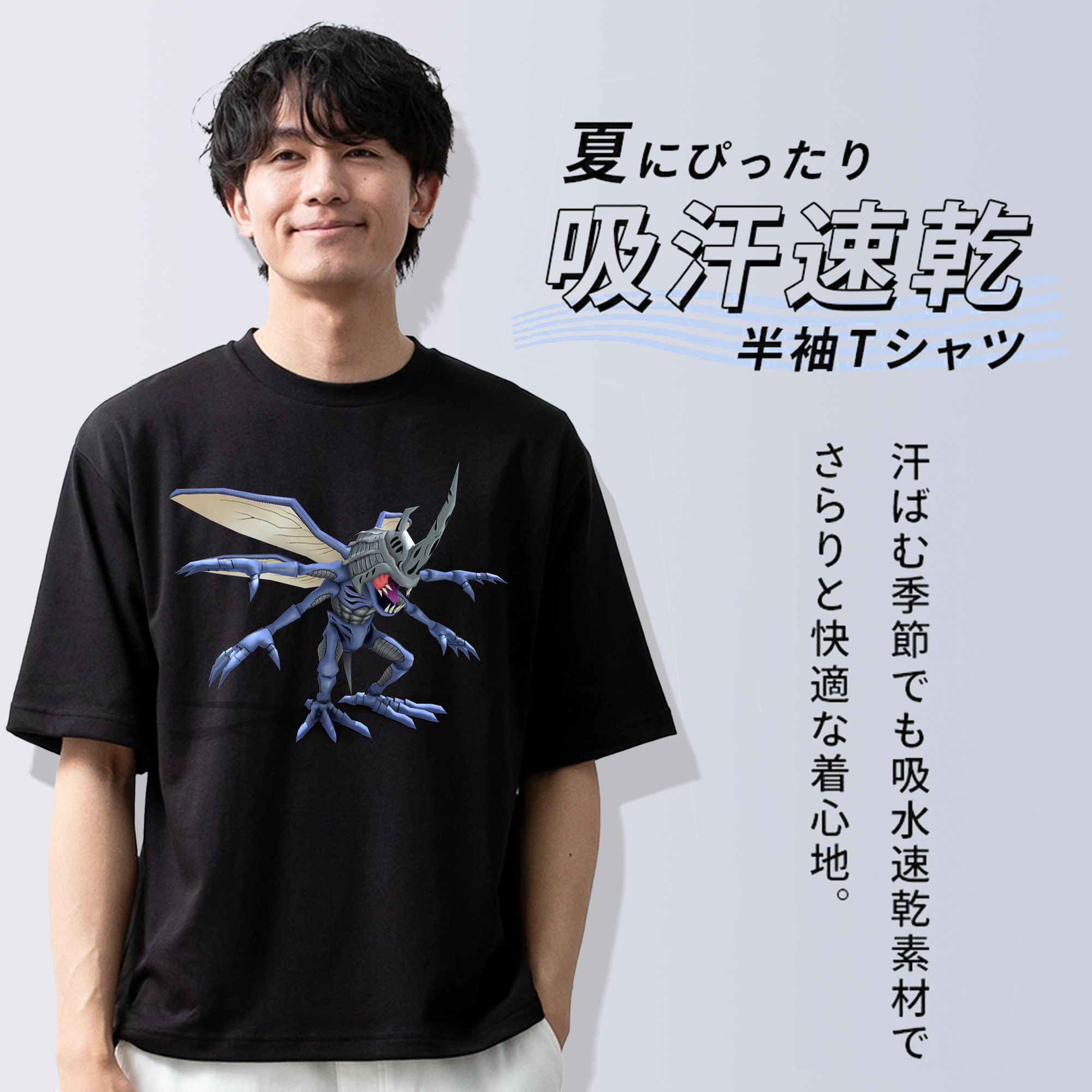 Digimon デジタルモンスター/デジモン 綿100％半袖Tシャツ（フロントプリント）