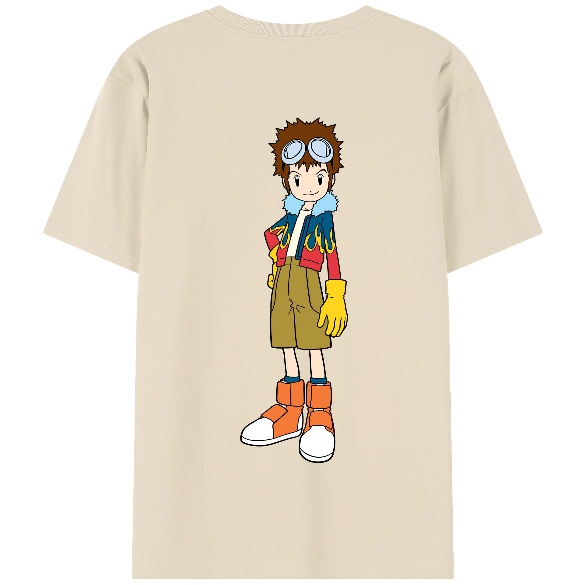 （画像用） Digimon デジタルモンスター/デジモン 綿100％半袖Tシャツ（背面プリント）