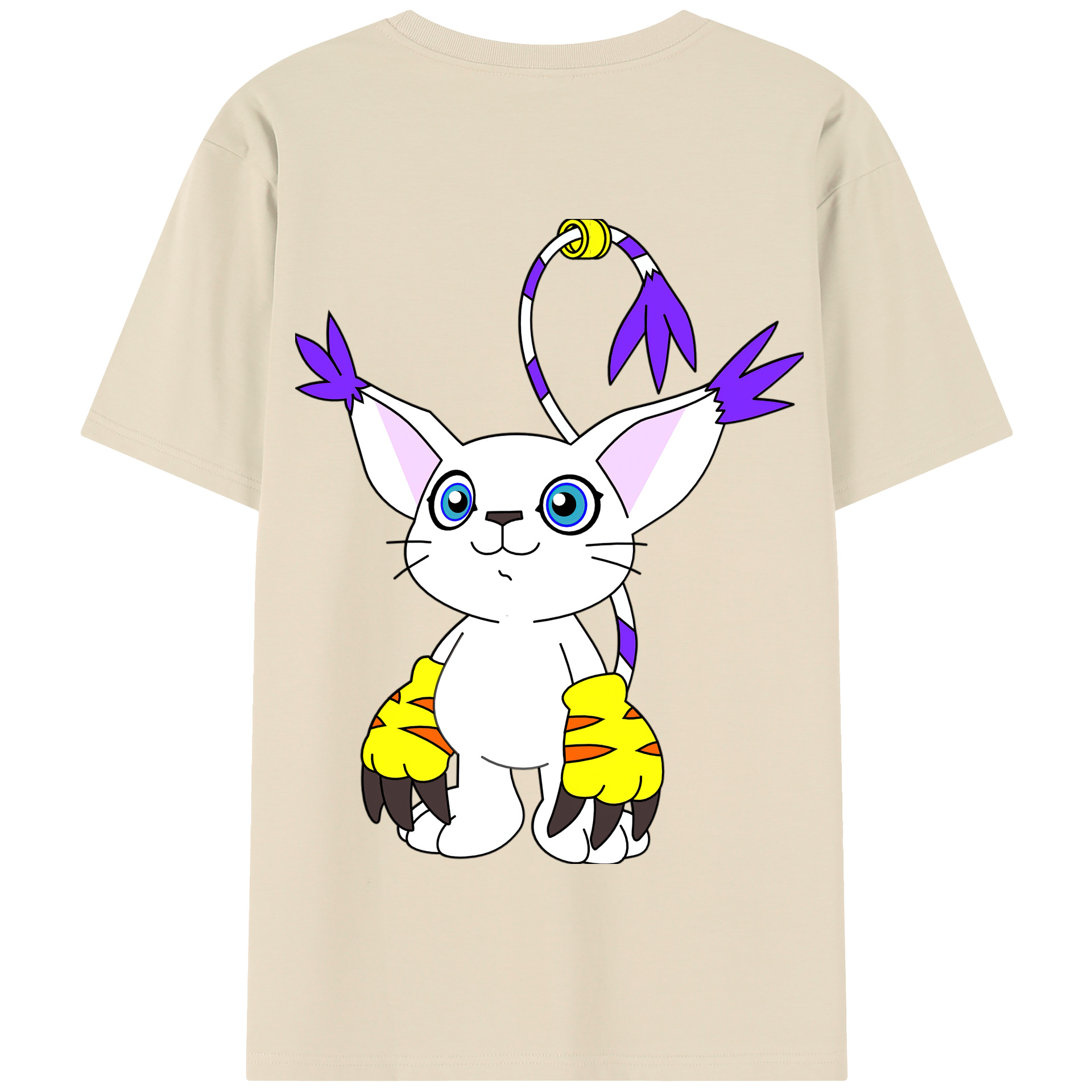 （画像用） Digimon デジタルモンスター/デジモン 綿100％半袖Tシャツ（背面プリント）